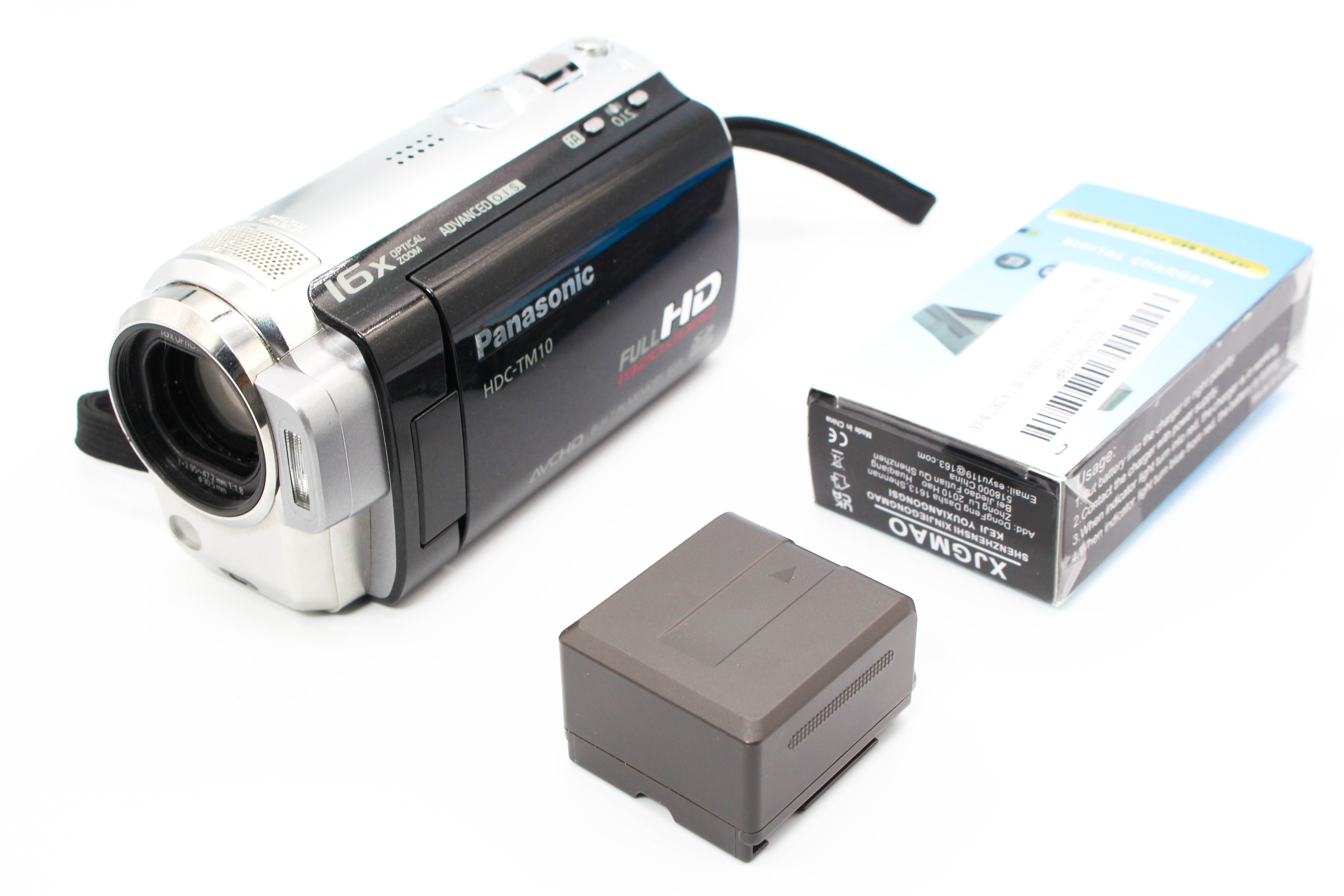 Panasonic HDC-TM10 HD SD Card Digital Video Camcorder - Tested Bundle Excellent