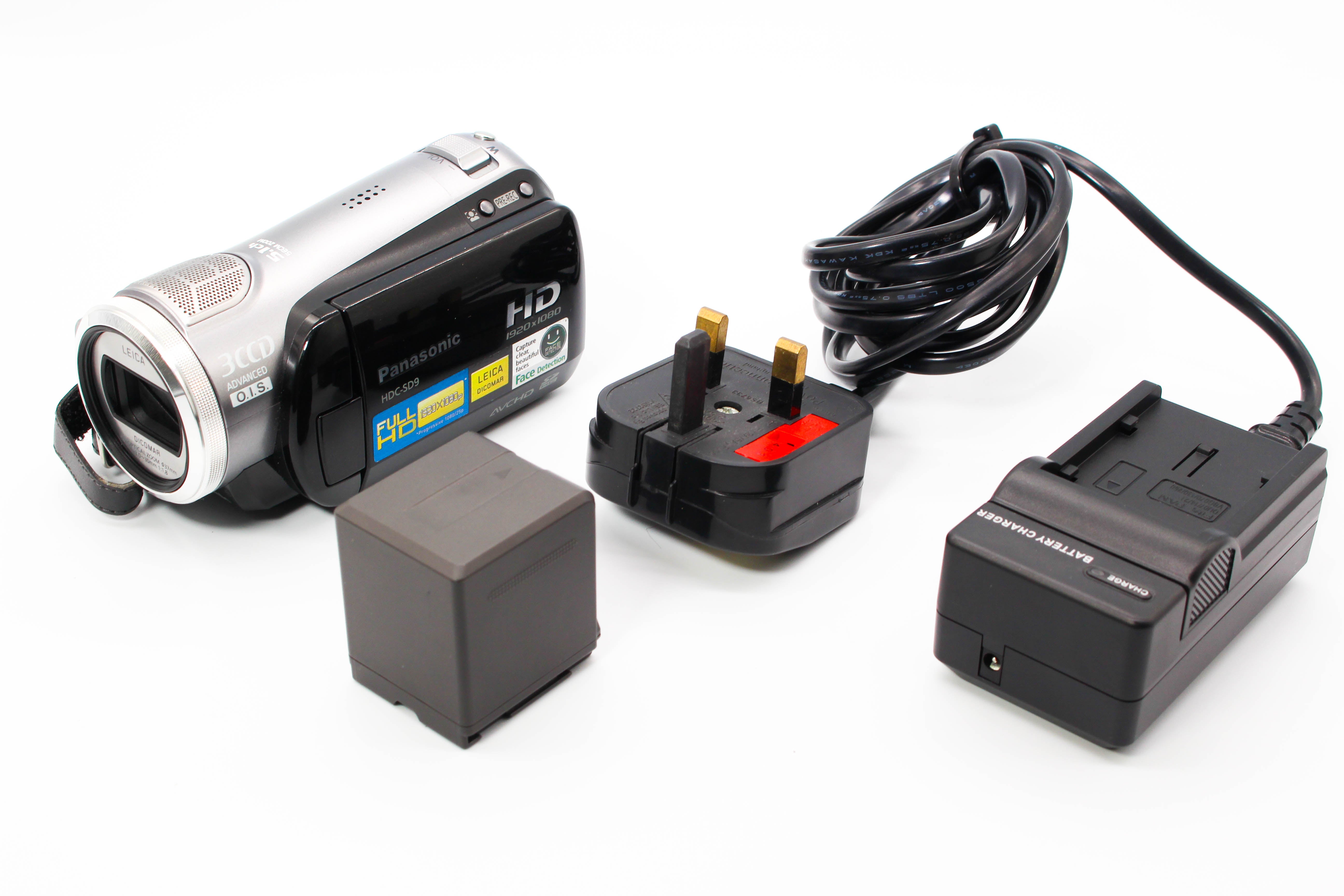 Panasonic HDC-SD9 HD SD Card Digital Video Camcorder - Tested Bundle Excellent