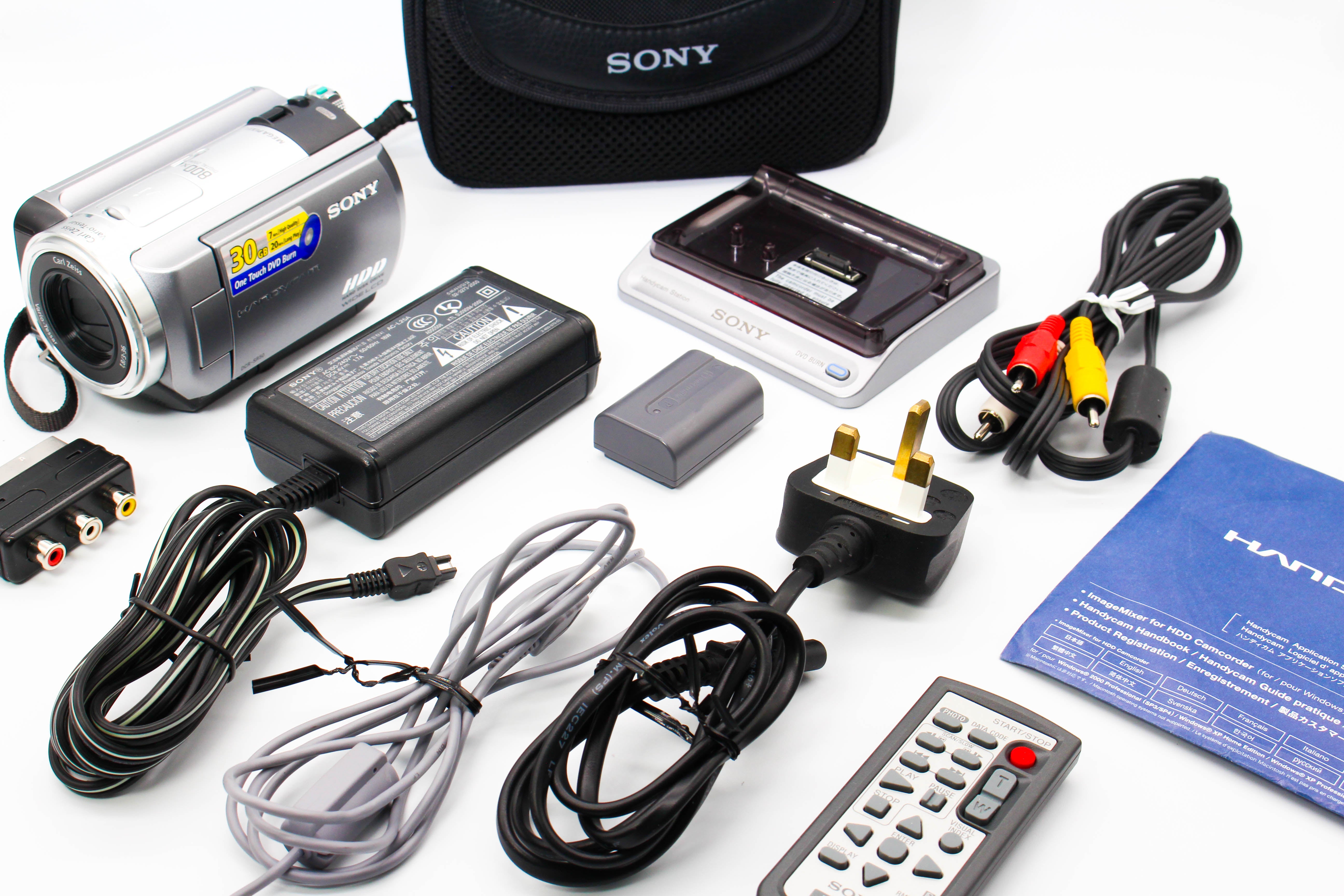 Sony DCR-SR50 HD HDD 30GB Digital Video Camera Camcorder - Tested Bundle Excellent