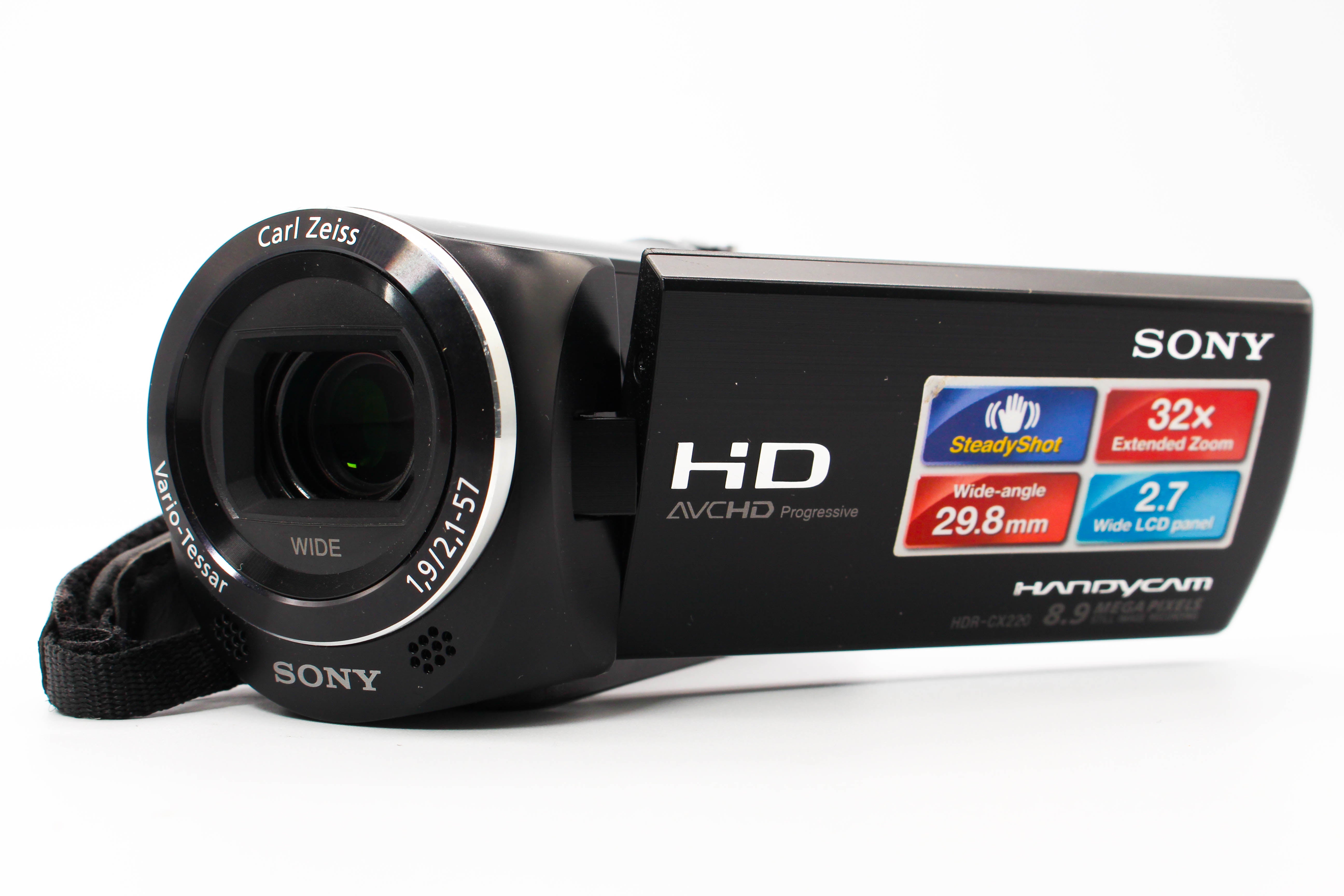 Sony HDR-CX220 HD SD Card Digital Video Camcorder - Tested Bundle Excellent