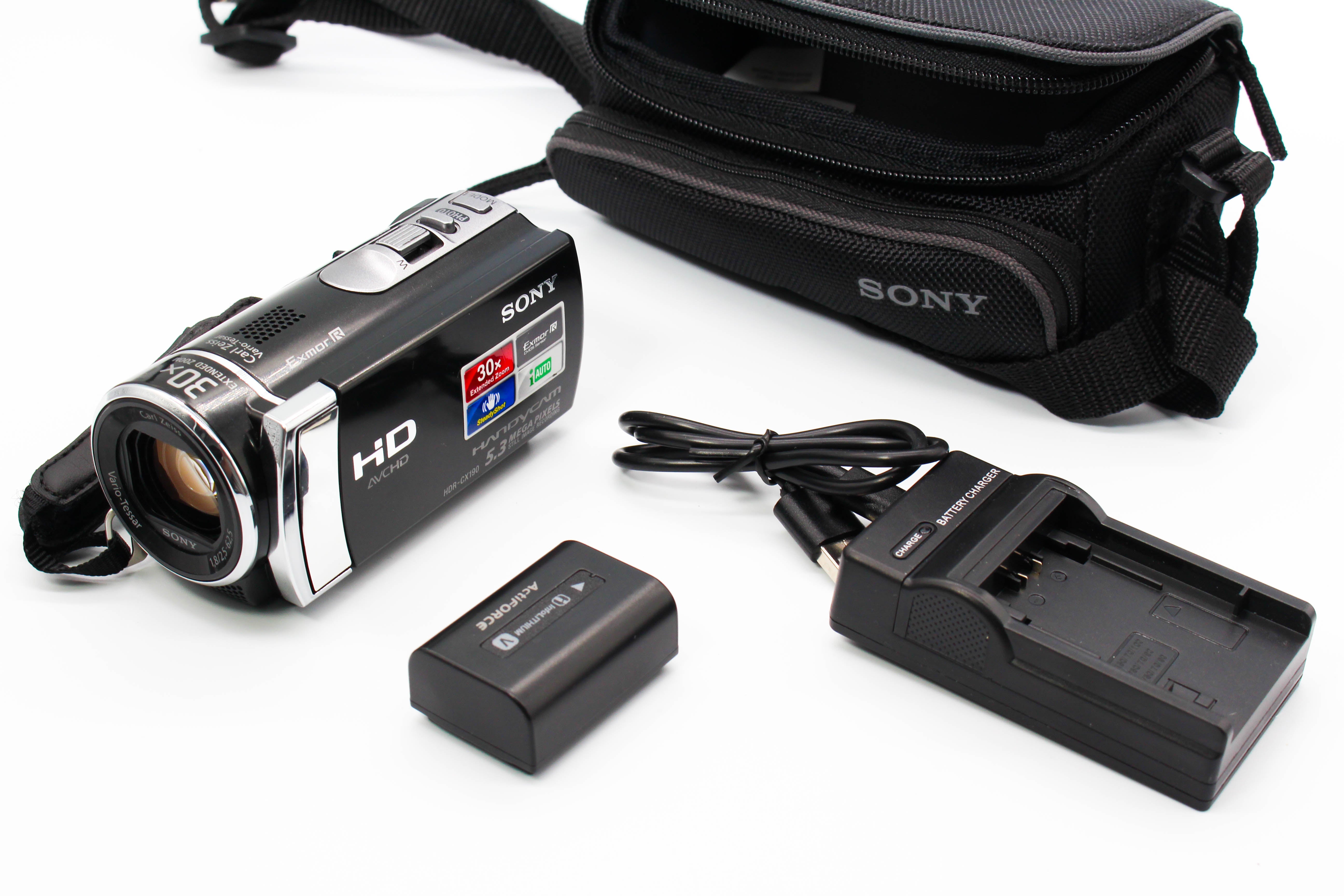 Sony HDR-CX190E HD SD Card Handycam Camcorder Camera - Tested Bundle Excellent