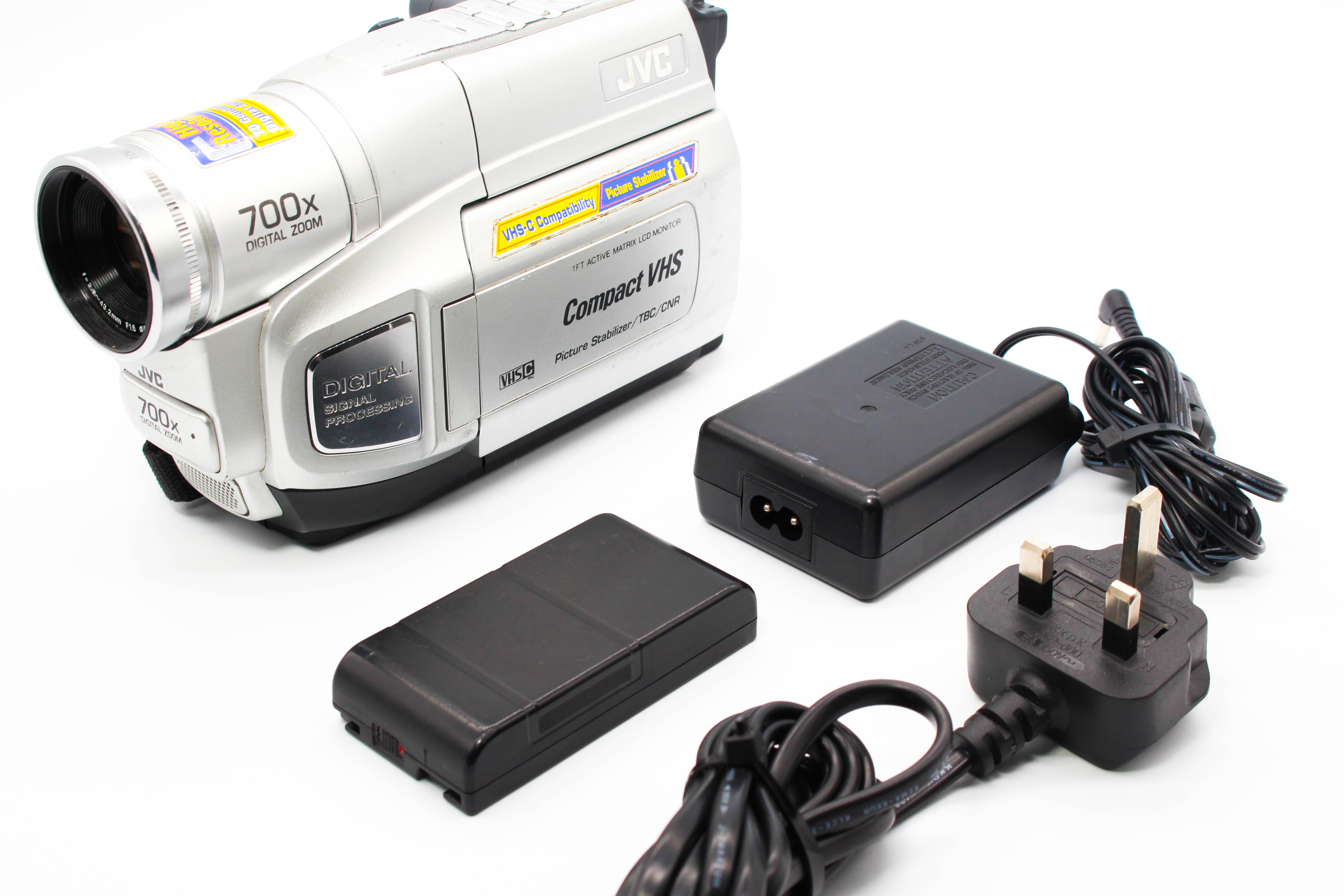 JVC GR-FXM39EK VHS-C VHS Handycam Camcorder Camera - Tested Bundle Good