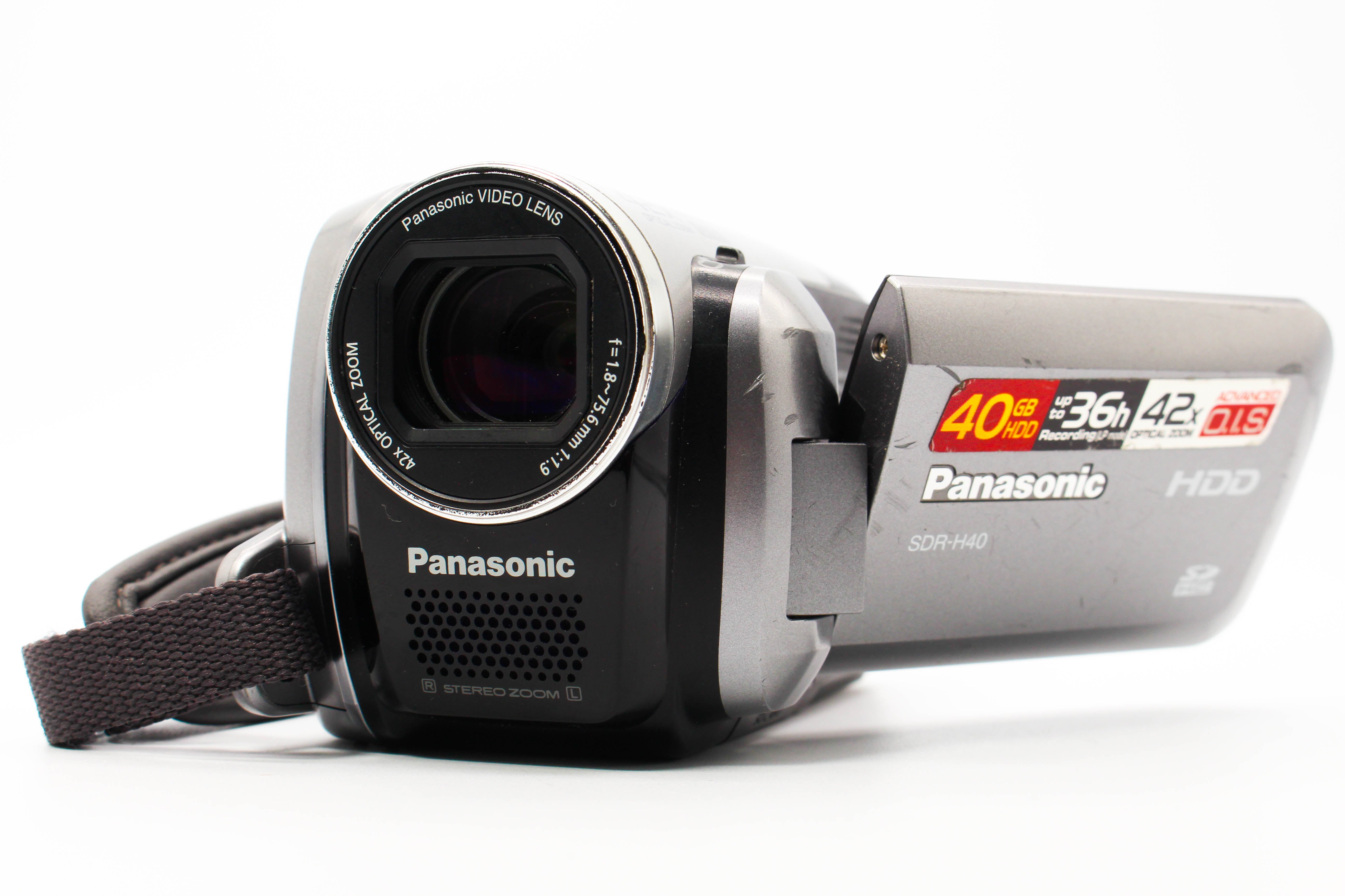 Panasonic SDR-H40 HDD HD Video Handycam Camcorder Camera - Tested Bundle Good