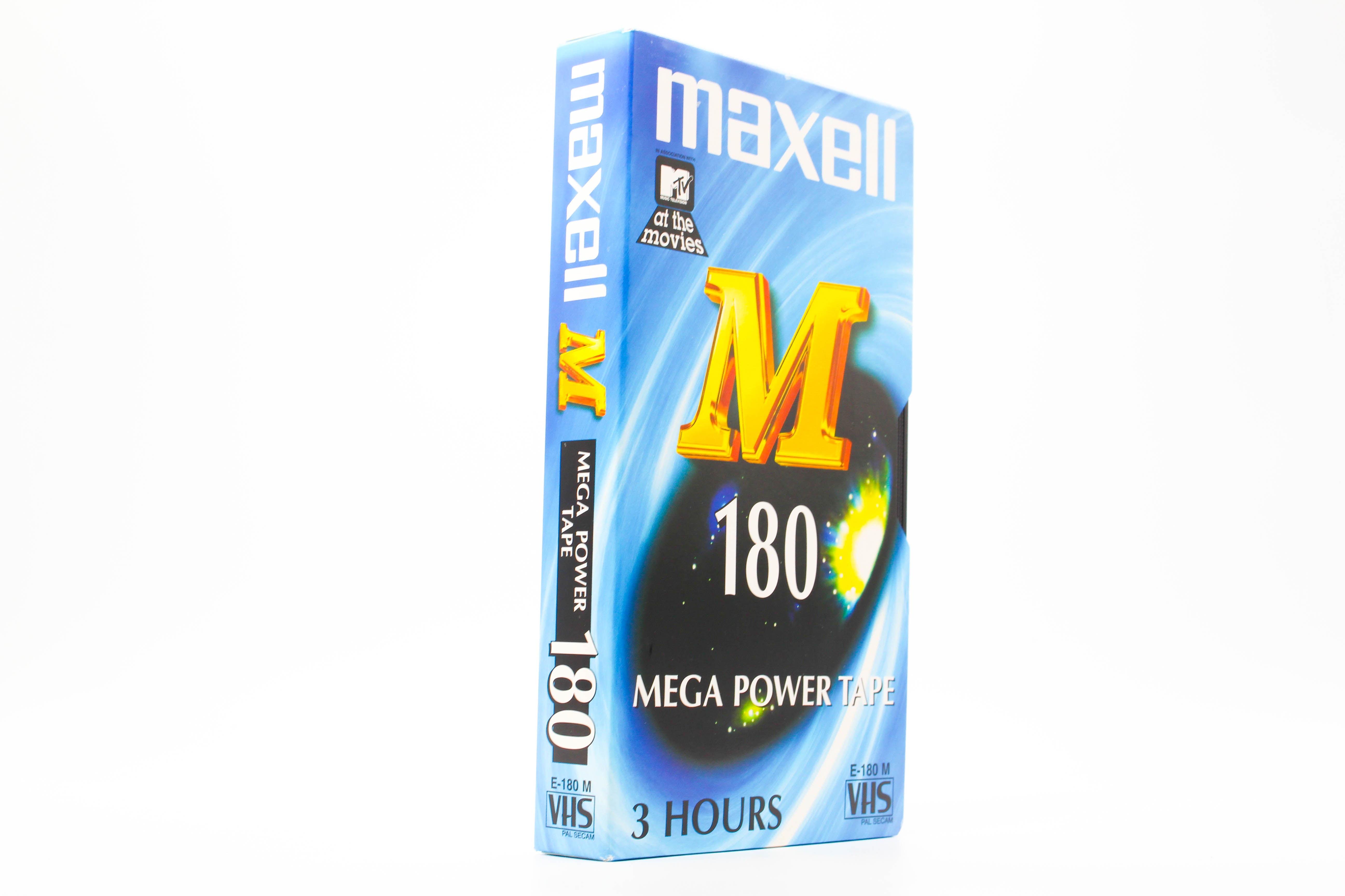 Maxell E180-M VHS Tape 3 Hour Mega Power Tape - New Sealed