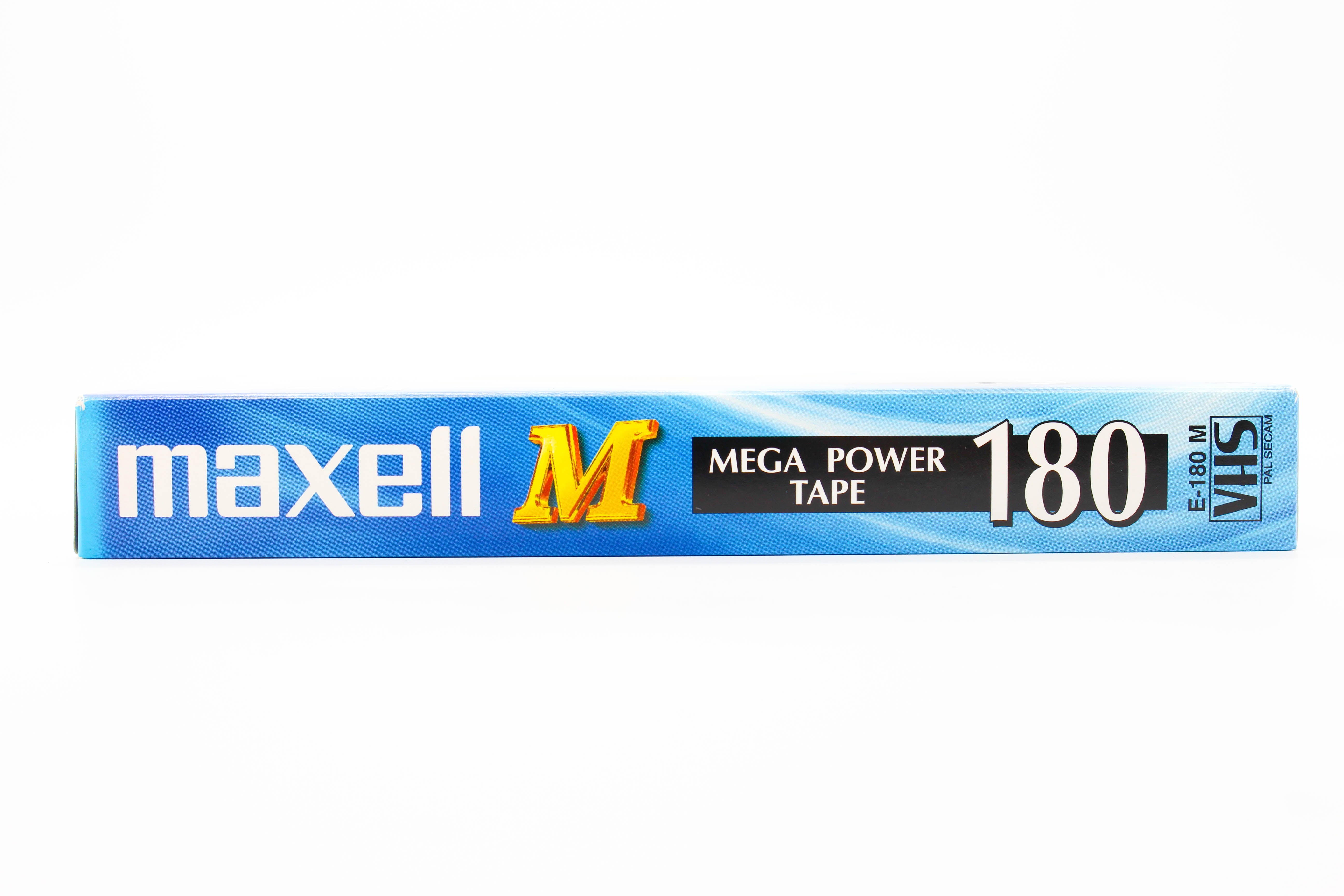 Maxell E180-M VHS Tape 3 Hour Mega Power Tape - New Sealed