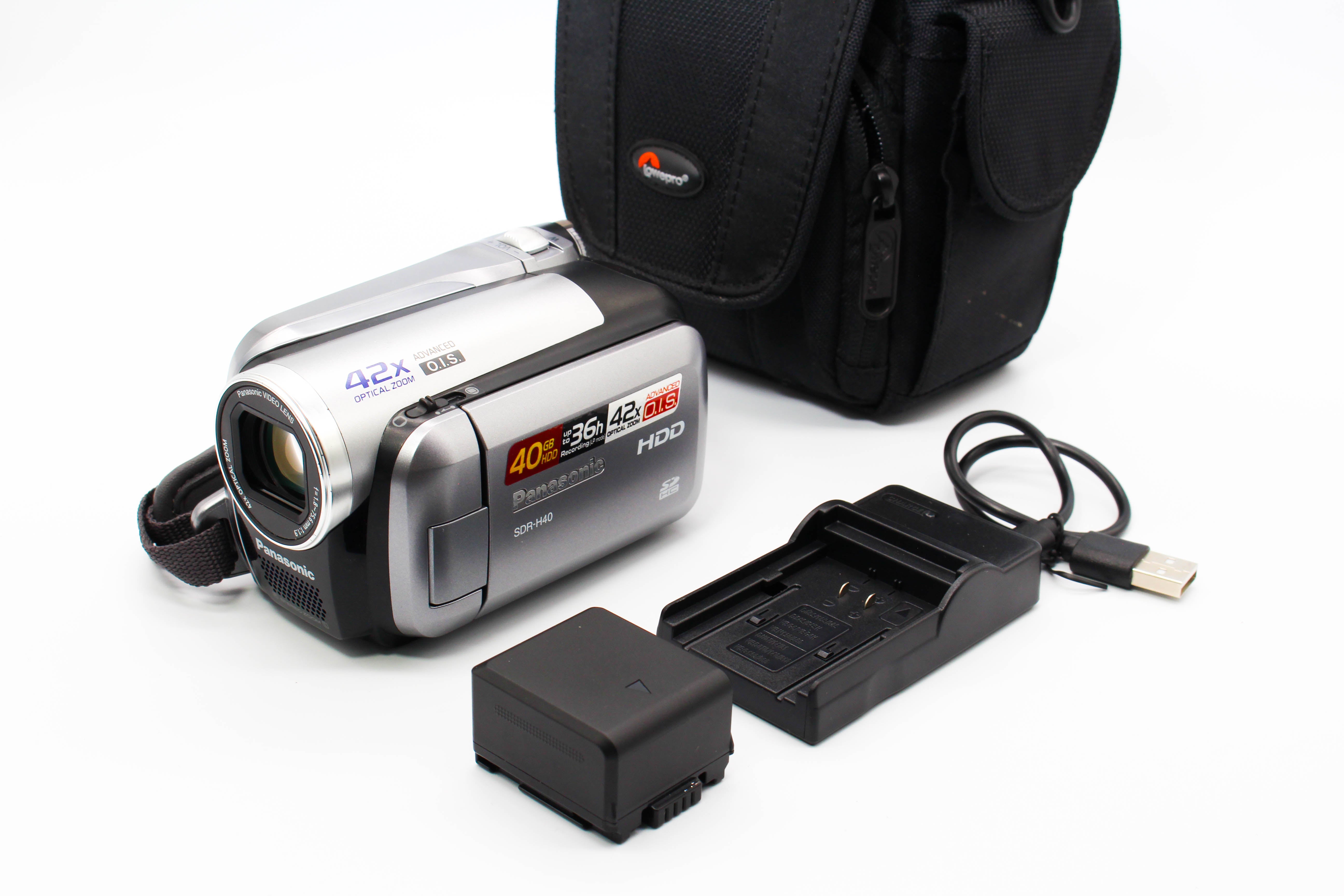 Panasonic SDR-H40 HDD HD Video Handycam Camcorder Camera - Tested Bundle Excellent