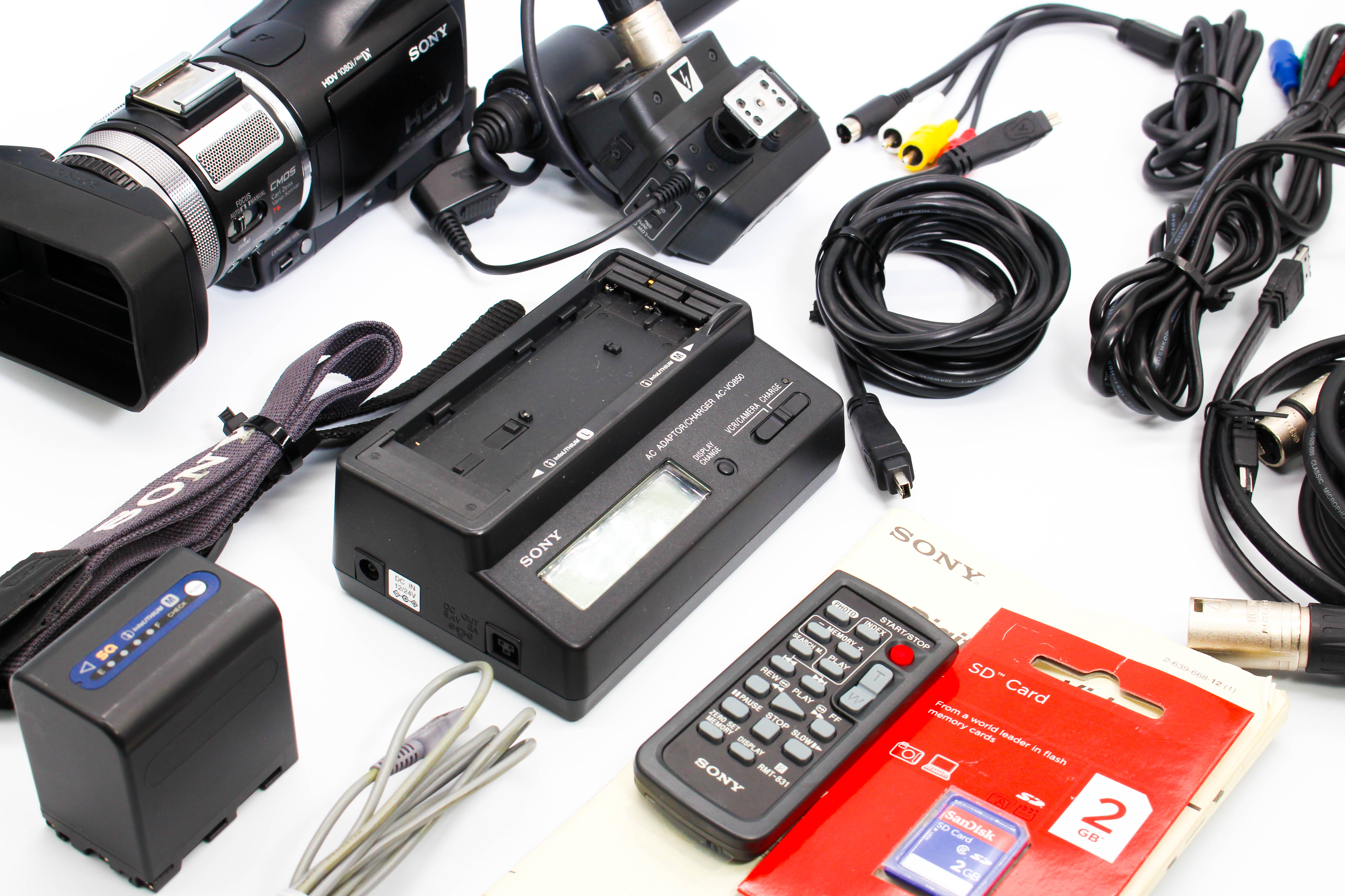 Sony HVR-A1E MiniDV HD Digital Video Handycam Camcorder - Tested Huge Bundle Excellent