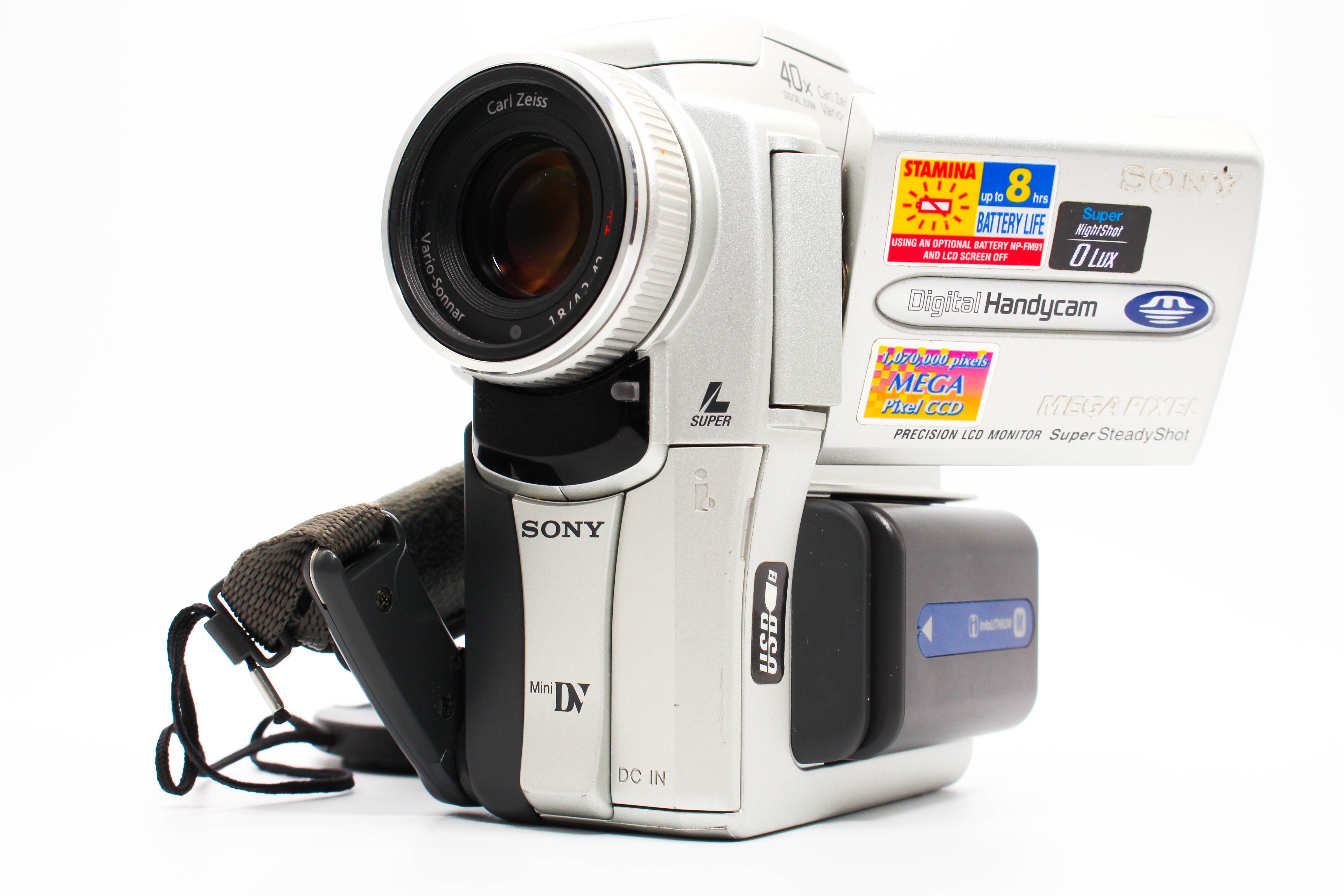 Sony DCR-PC110E MiniDV Video Handycam Camcorder Camera (Read) - Tested Bundle