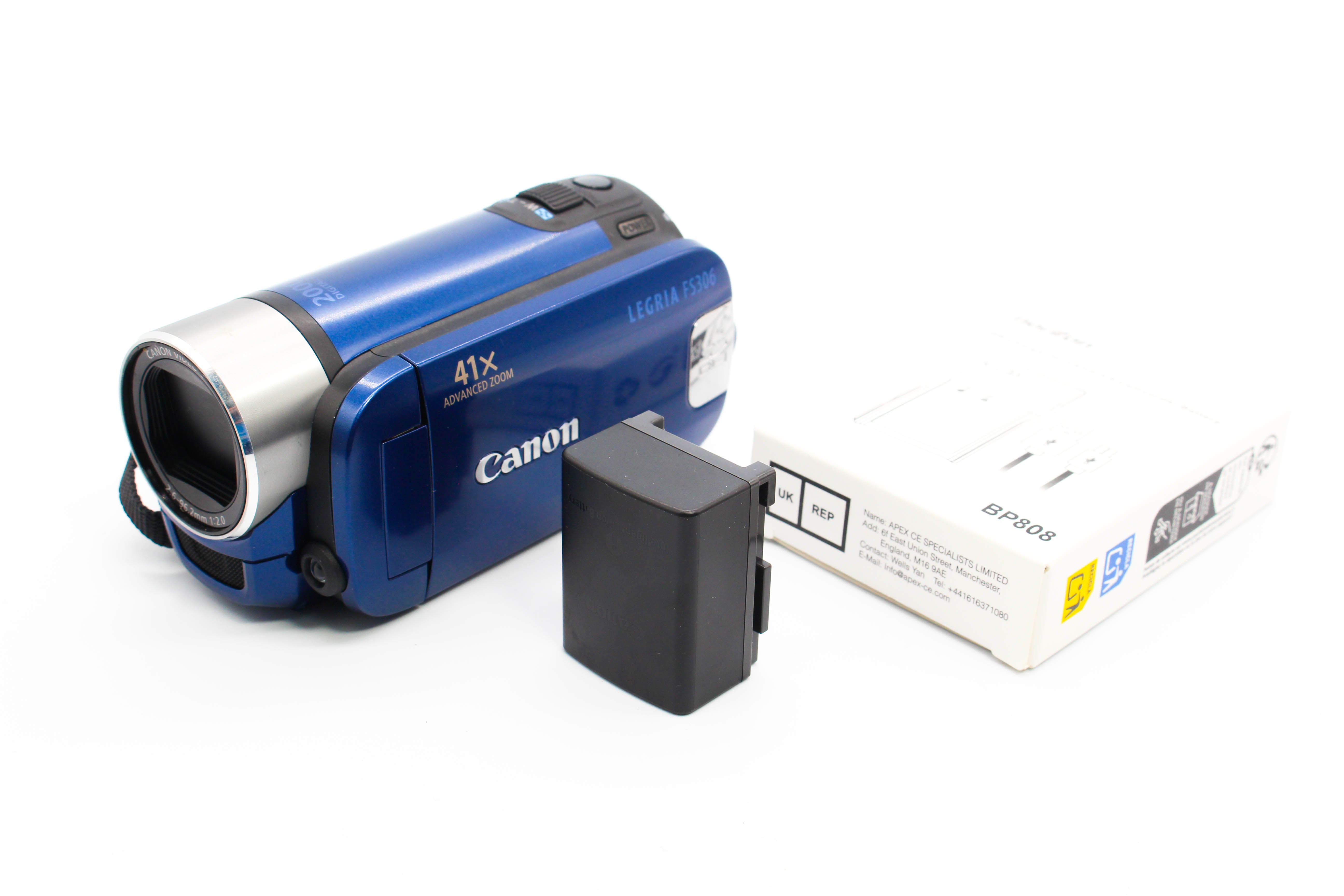 Canon Legria FS306 E HD SD Card Video Handycam Camcorder Camera - Tested Bundle Excellent