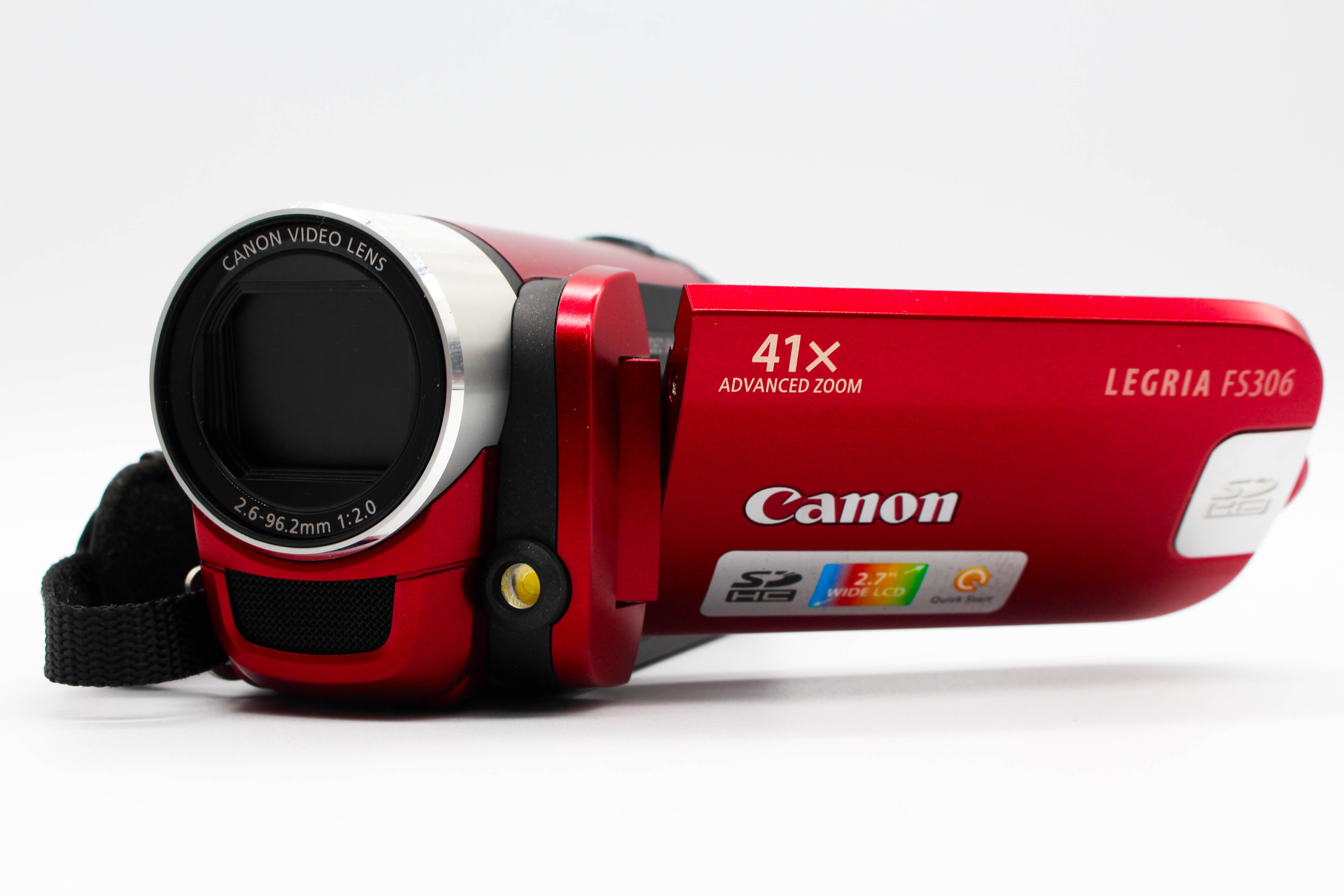 Canon Legria FS306 E HD SD Card Video Handycam Camcorder Camera - Tested Bundle Excellent