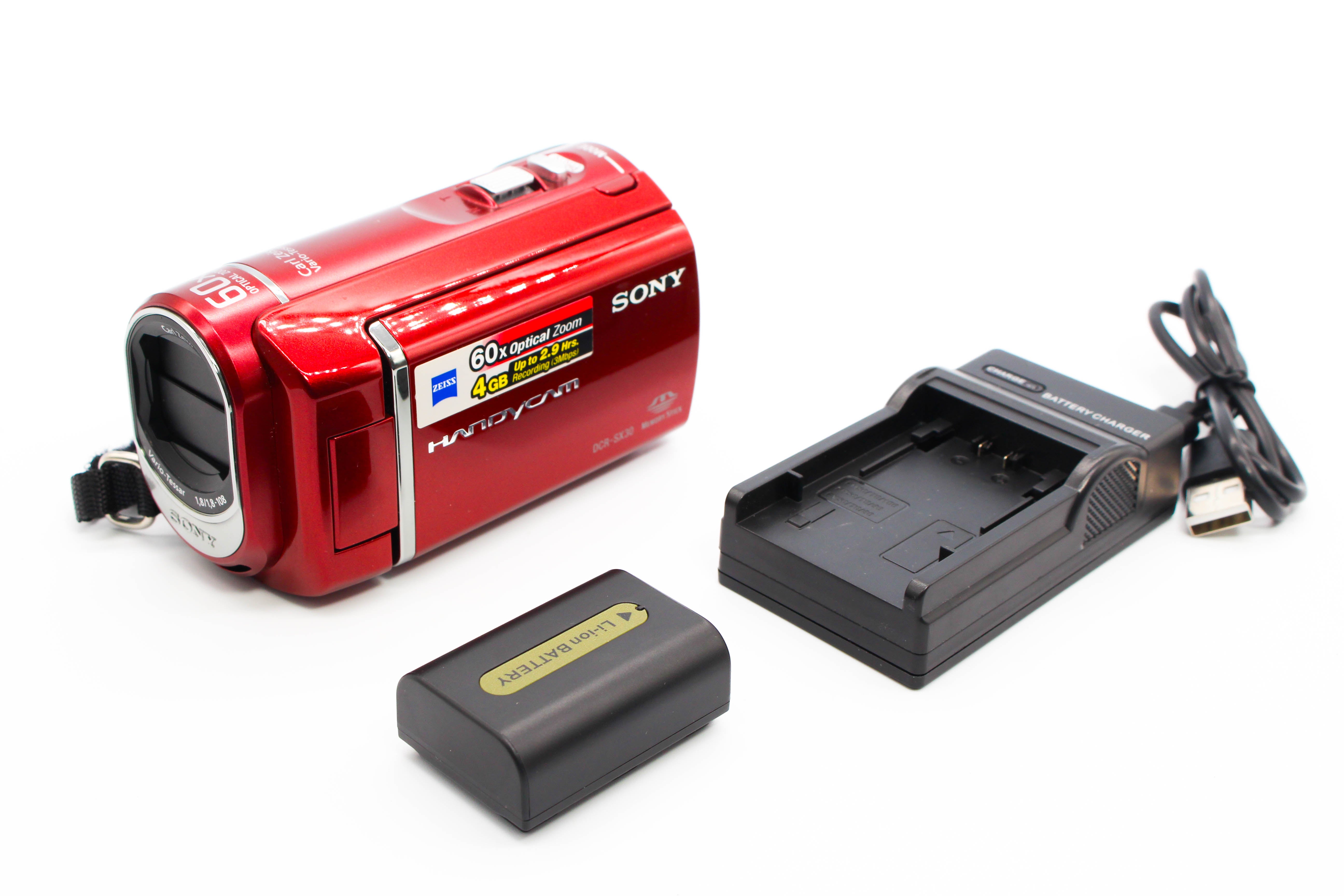 Sony DCR-SX30E HD SD Card Video Handycam Camcorder Camera - Tested Bundle Excellent