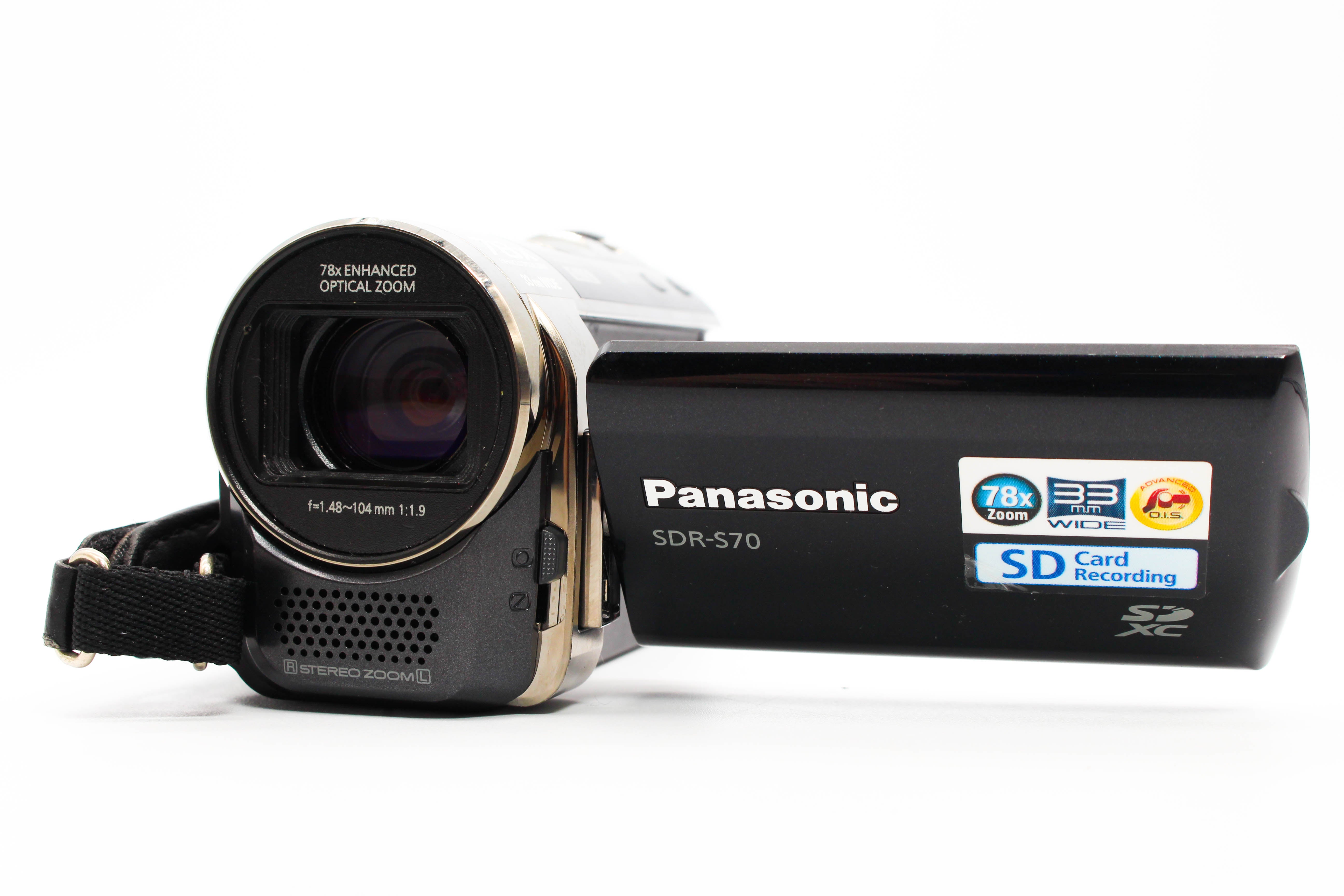 Panasonic SDR-S70 HD SD Card Video Handycam Camcorder Camera - Tested Bundle Excellent