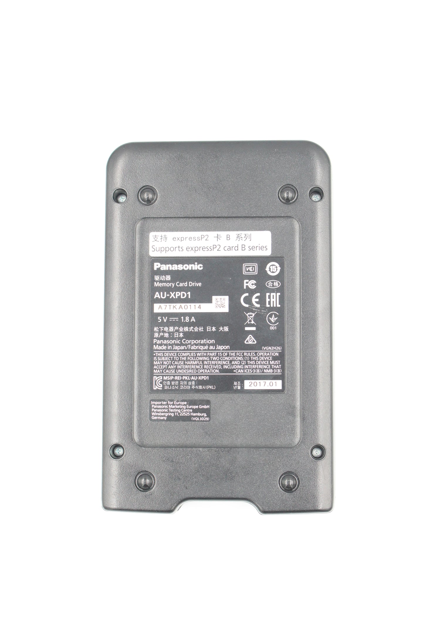 Panasonic AU-XPD1 P2 Memory Card Drive Reader