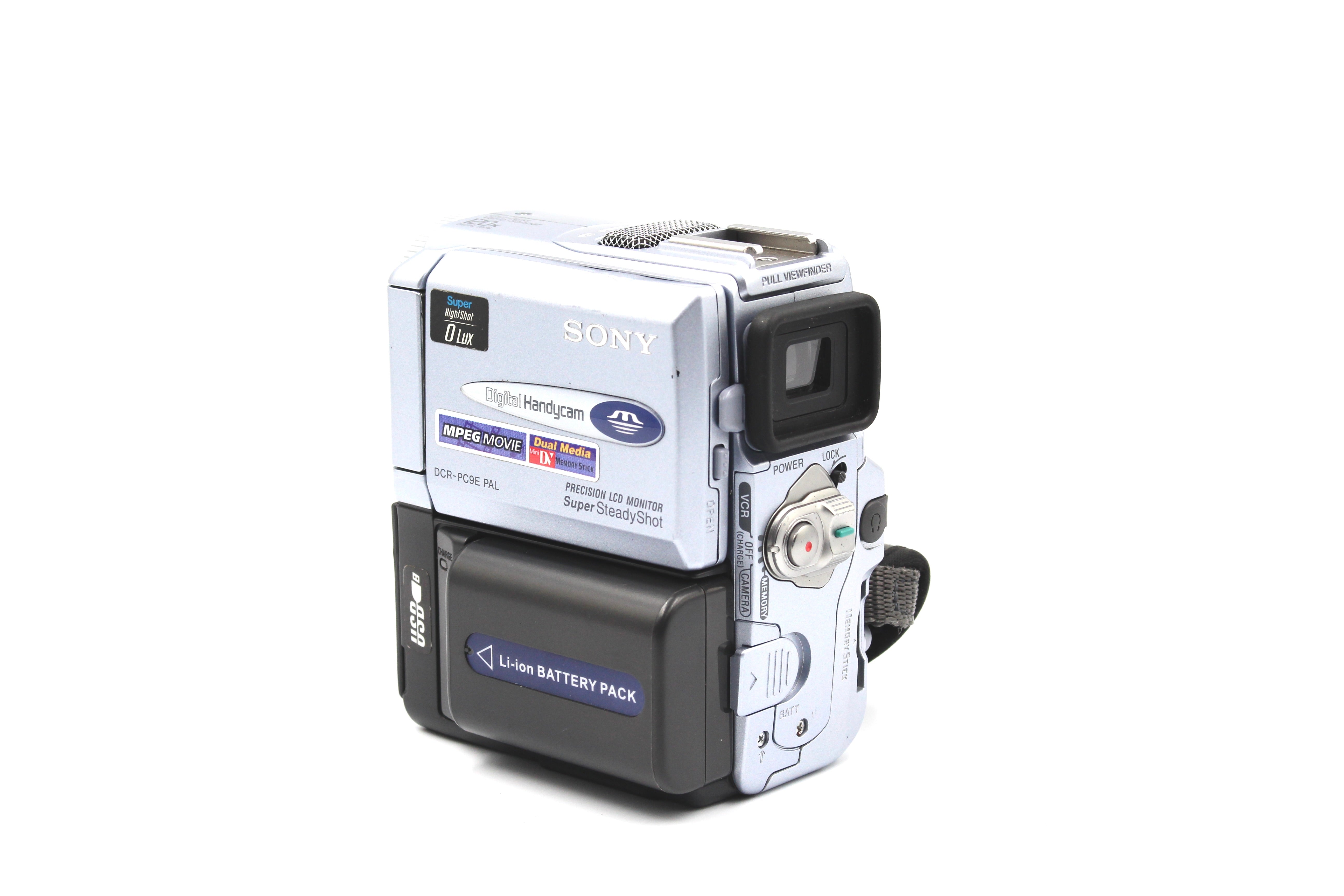 Sony DCR-PC9E MiniDV Tape Digital Video Camcorder Camera - Tested Bundle Excellent
