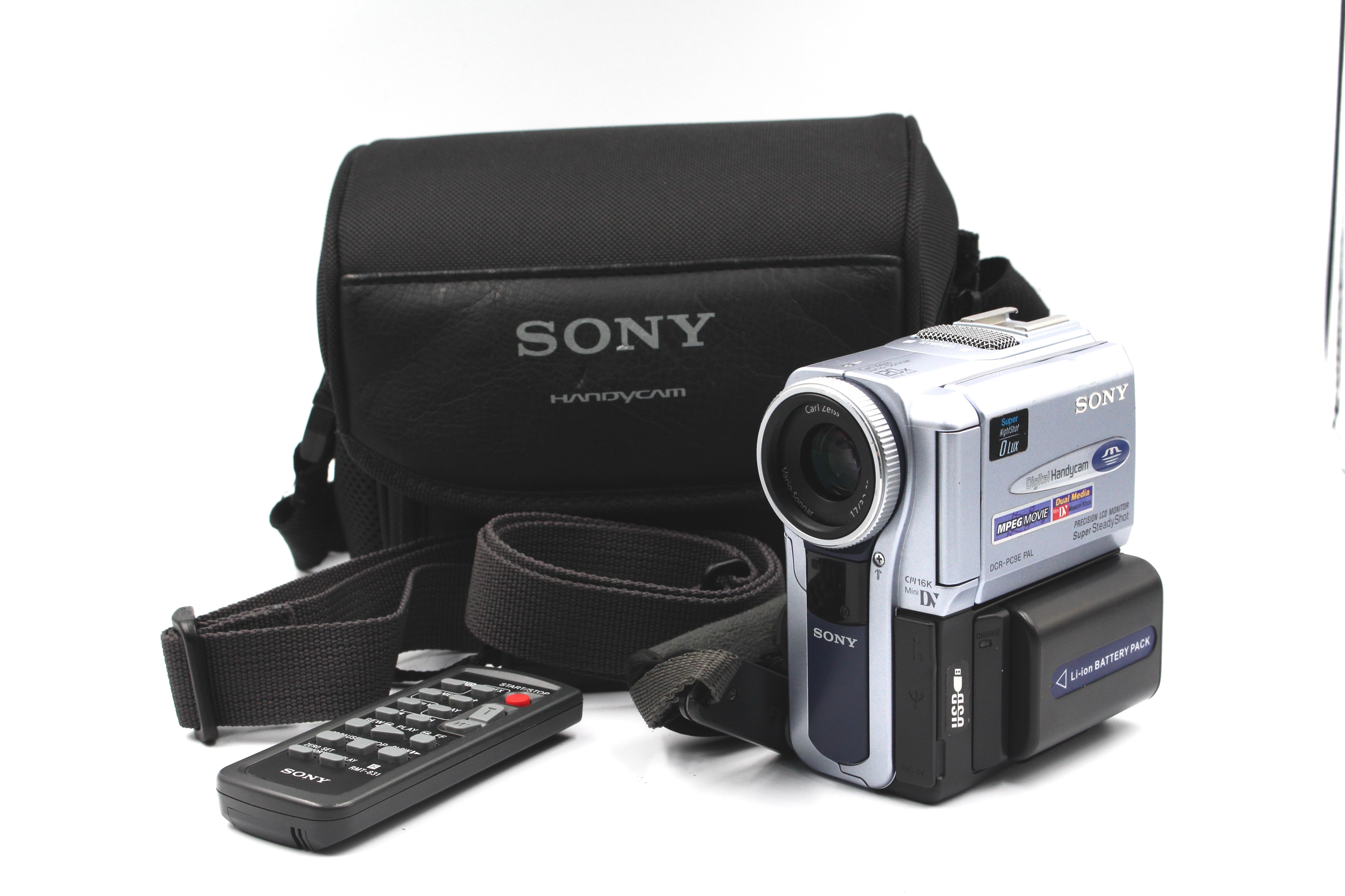 Sony DCR-PC9E MiniDV Tape Digital Video Camcorder Camera - Tested Bundle Excellent