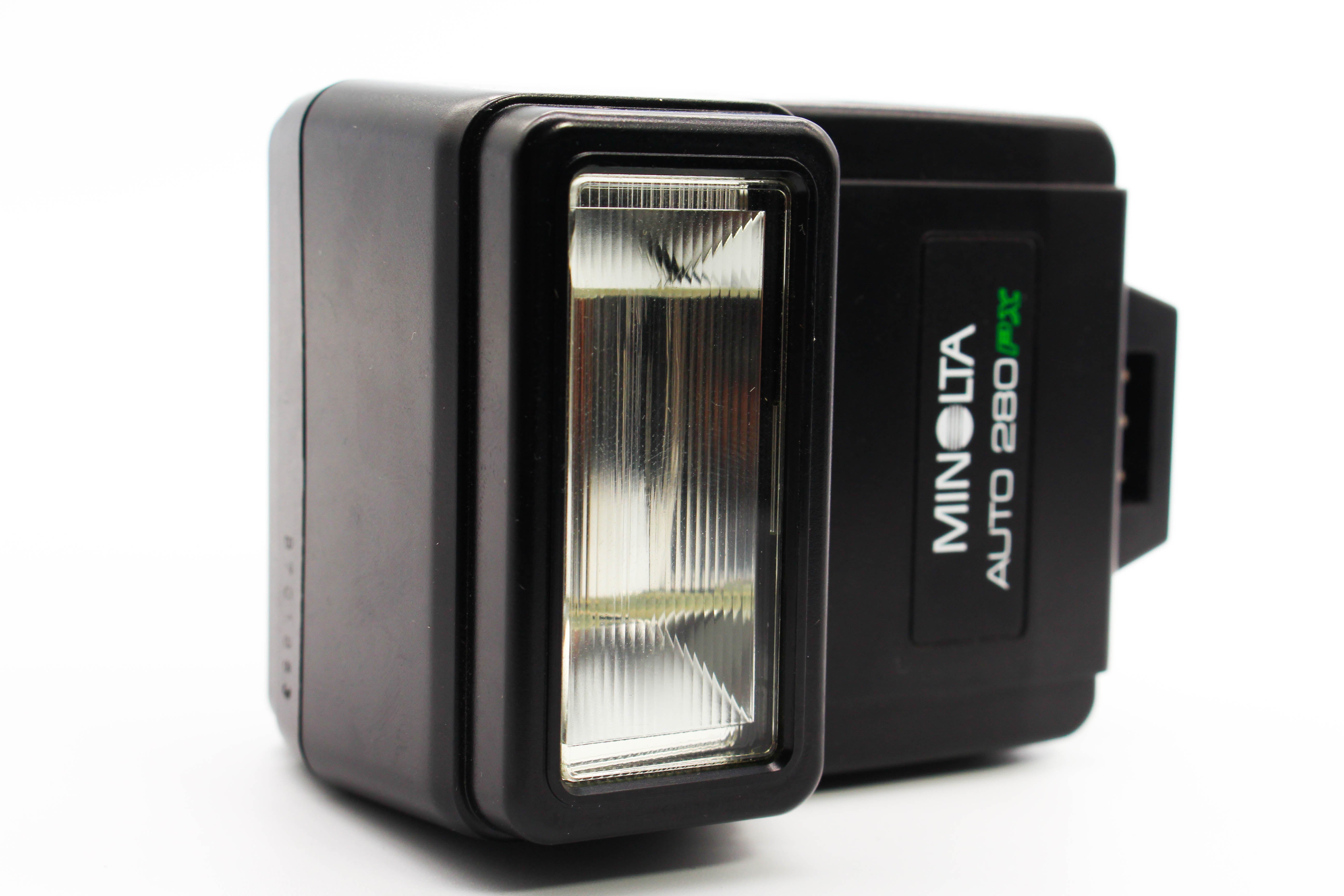 Minolta Auto 280PX Flash Unit For Vintage SLR Film Photo Cameras - Tested Bundle Excellent