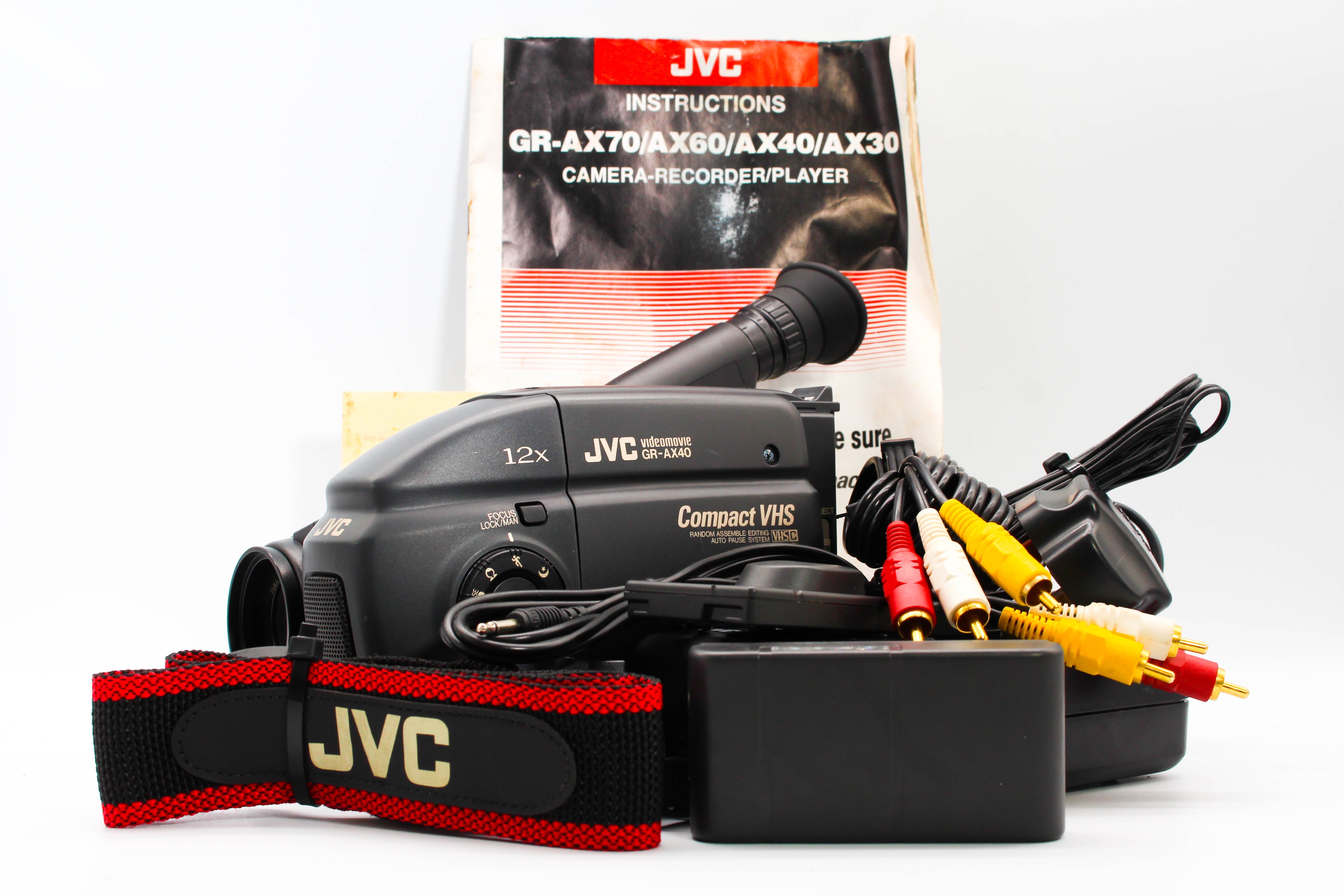 JVC GR-AX40E VHS-C VHS Analog Video Handycam Camcorder Camera - Tested Bundle Excellent