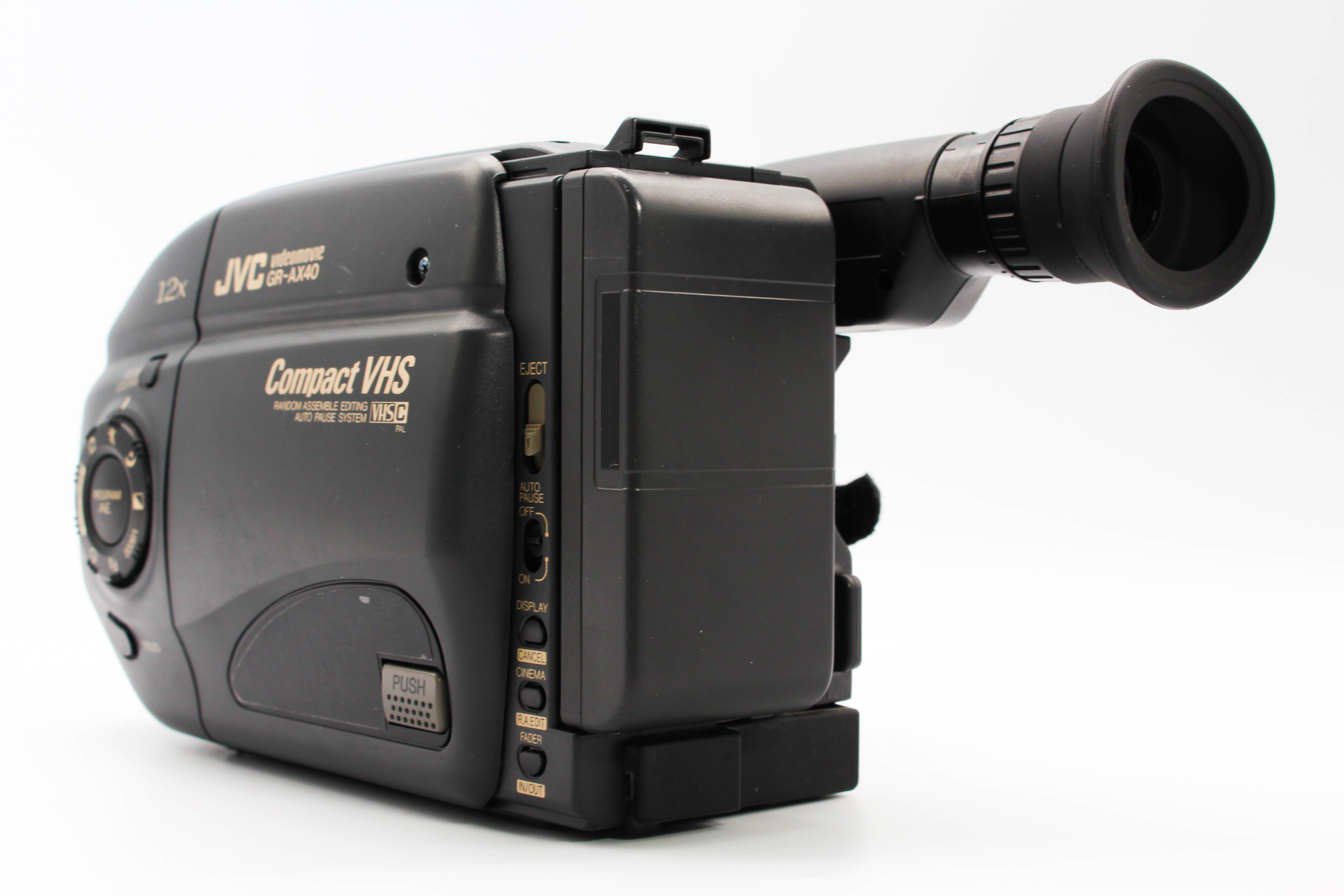 JVC GR-AX40E VHS-C VHS Analog Video Handycam Camcorder Camera - Tested Bundle Excellent