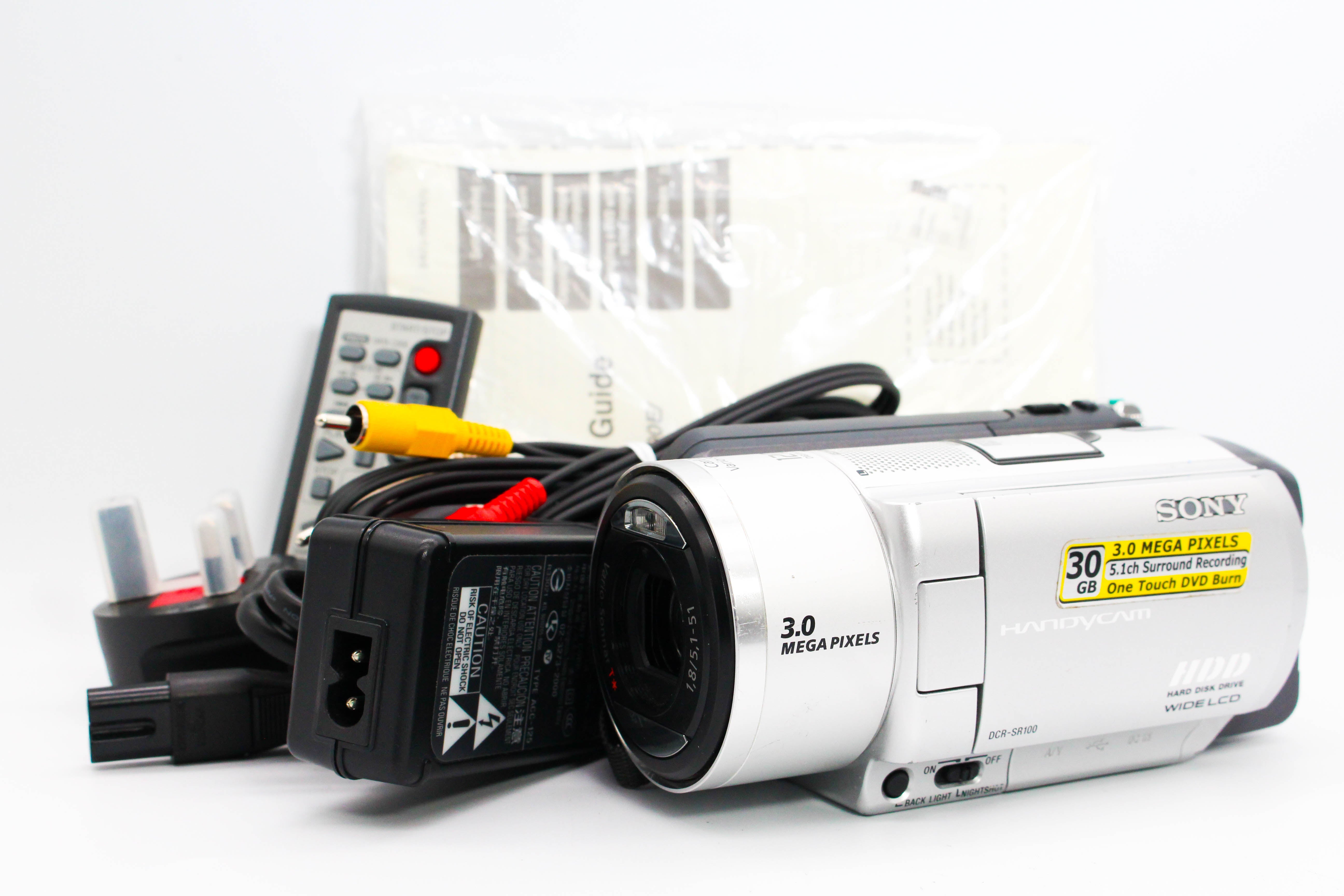 Sony DCR-SR100E HDD HD Digital Video Handycam Camcorder Camera - Tested Bundle Good