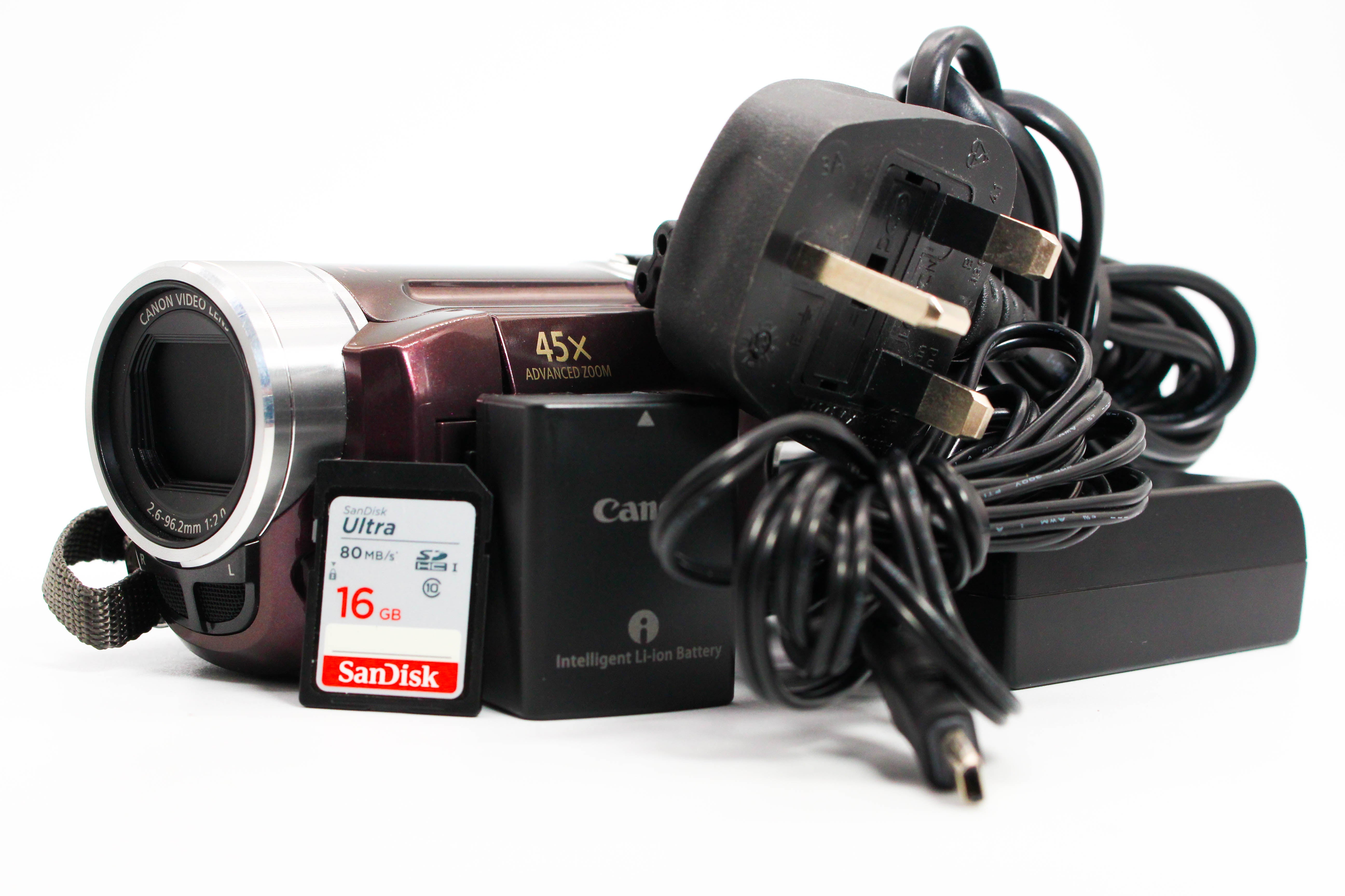 Canon FS100E SD Card HD Digital Video Handycam Camcorder Camera - Tested Bundle Excellent