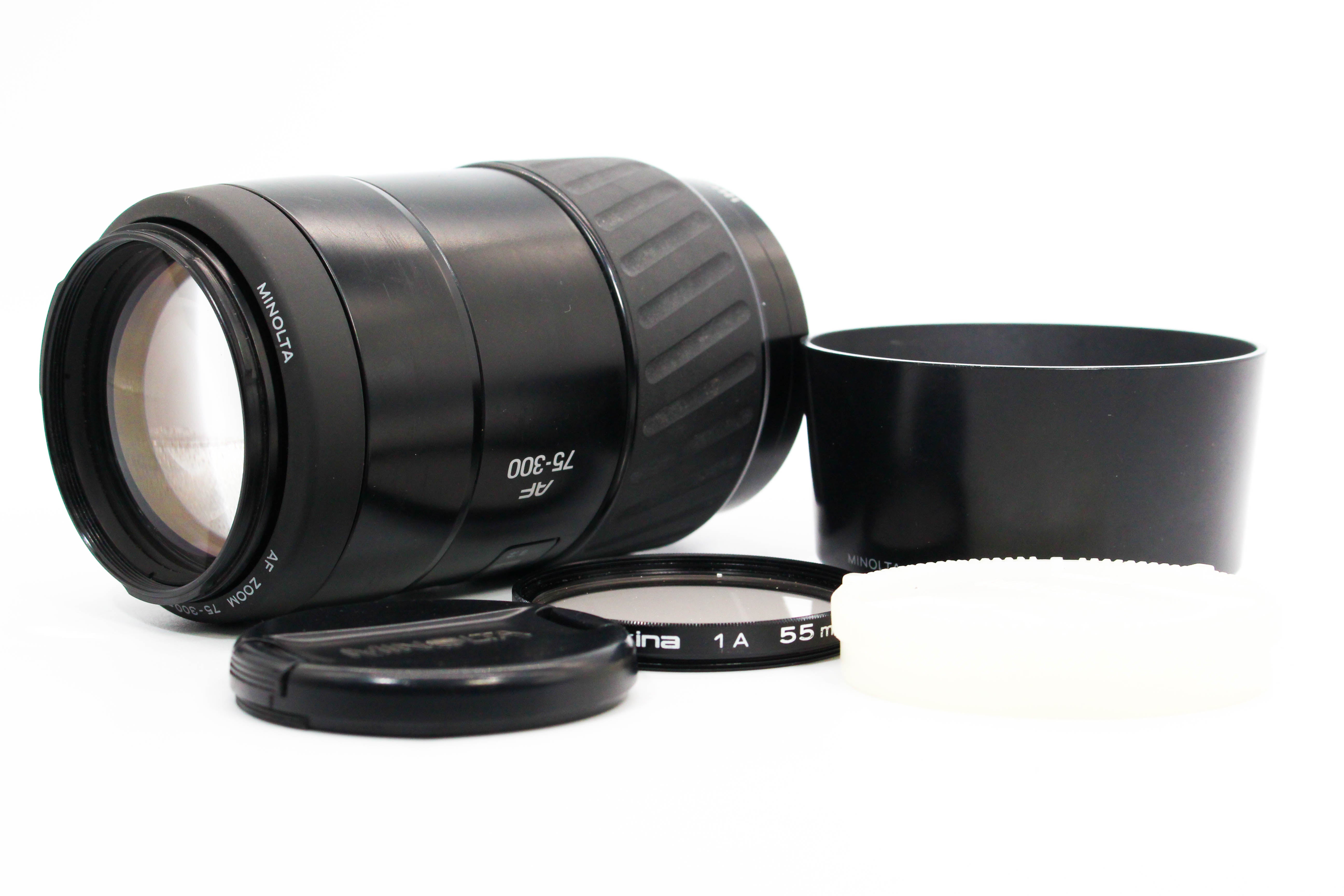 Minolta 75-300mm f/4.5-5.6 Sony Minolta A Mount AF Zoom Lens For DSLR Cameras - Tested Bundle Excellent