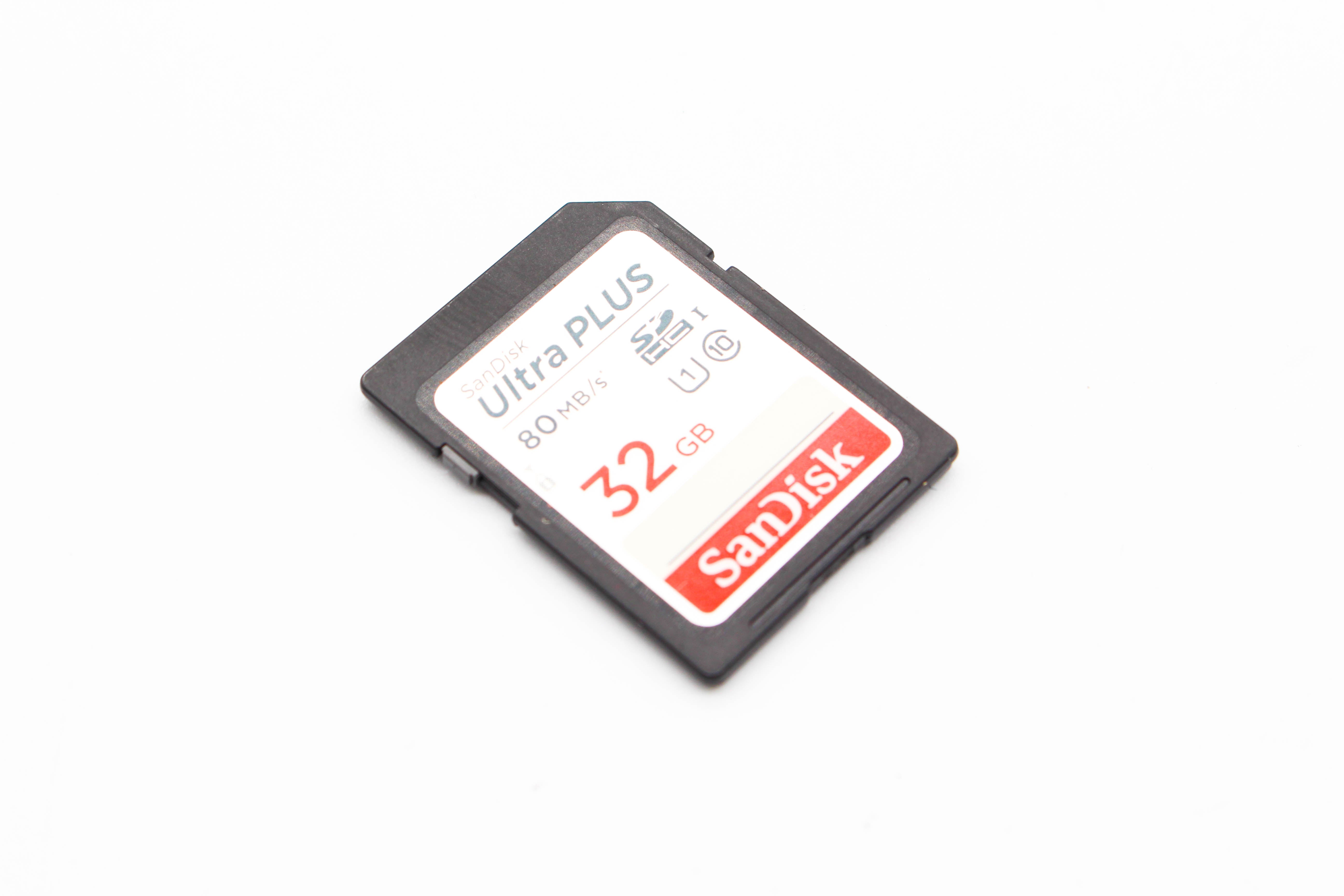 SanDisk Ultra Plus 32GB 80MB/s SD HC I Memory Card SD Card - Tested Excellent