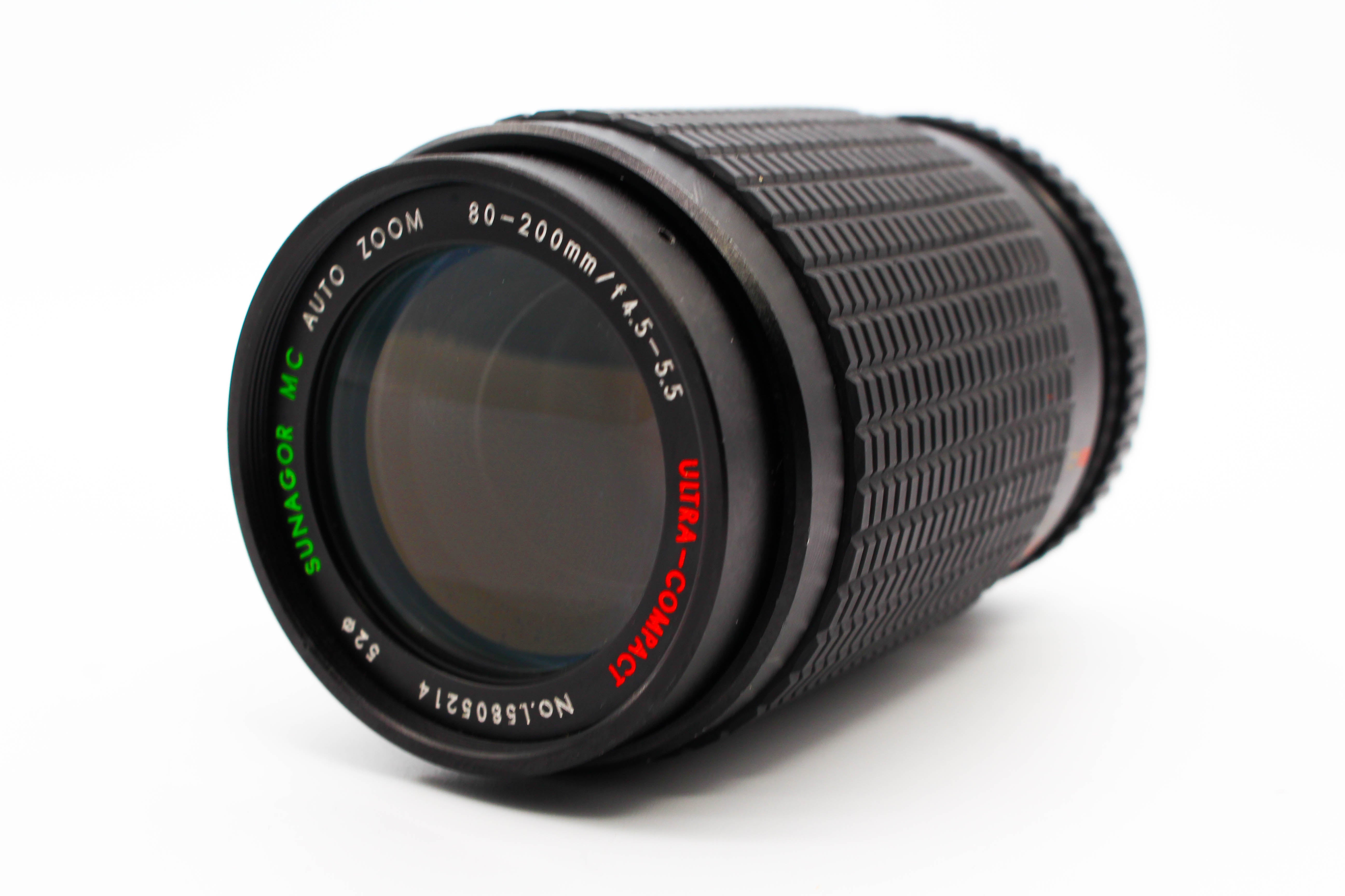Sunagor Ultra Compact 80-200mm f/4.5-5.5 M42 Pentax Screw on Mount Telephoto Zoom Lens - Tested