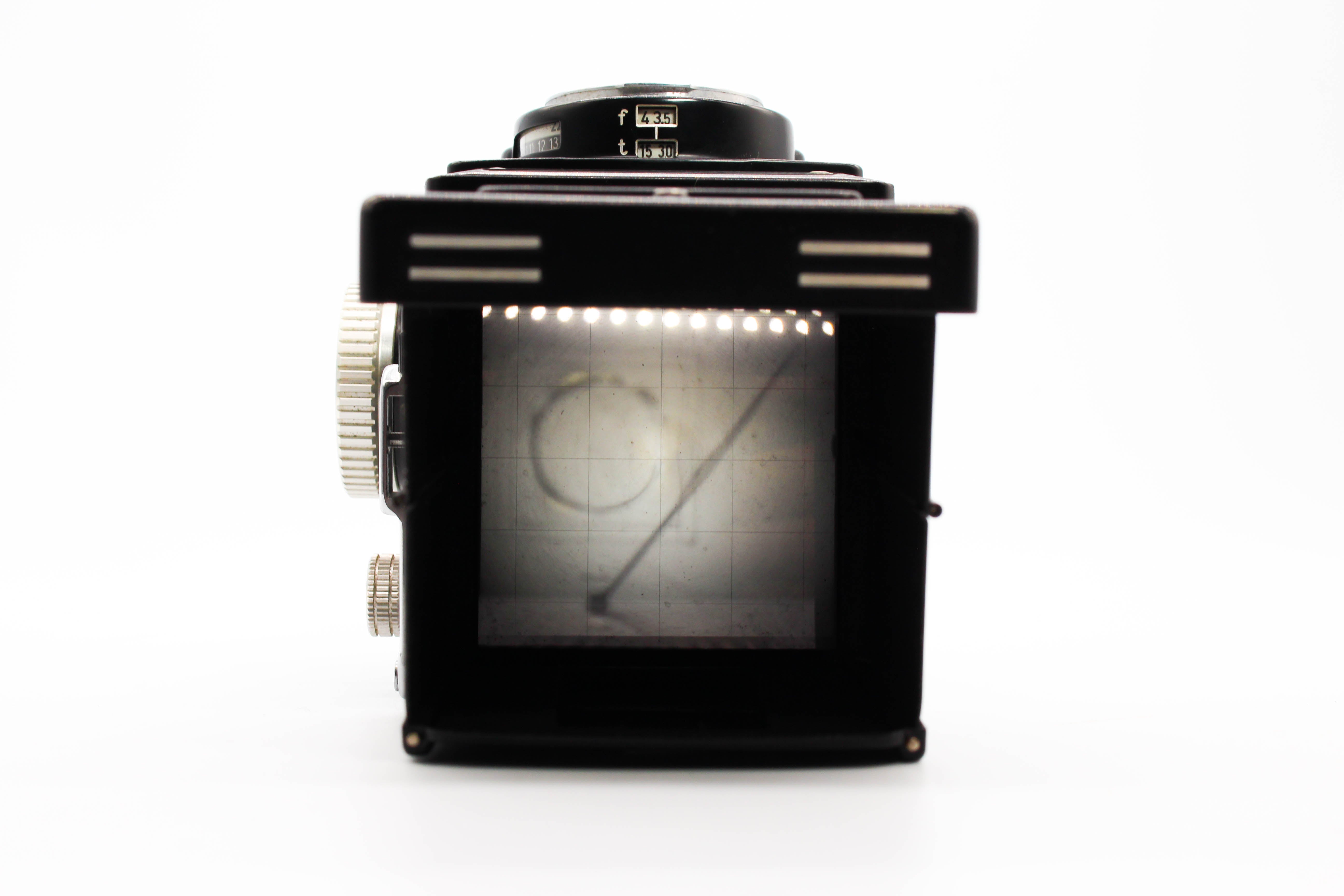 Rolleiflex K8 T Model 1 TLR Vintage Medium Format Film Camera With 75mm f/3.5 Tessar Carl Zeiss Lens and Leather Case - Tested Bundle
