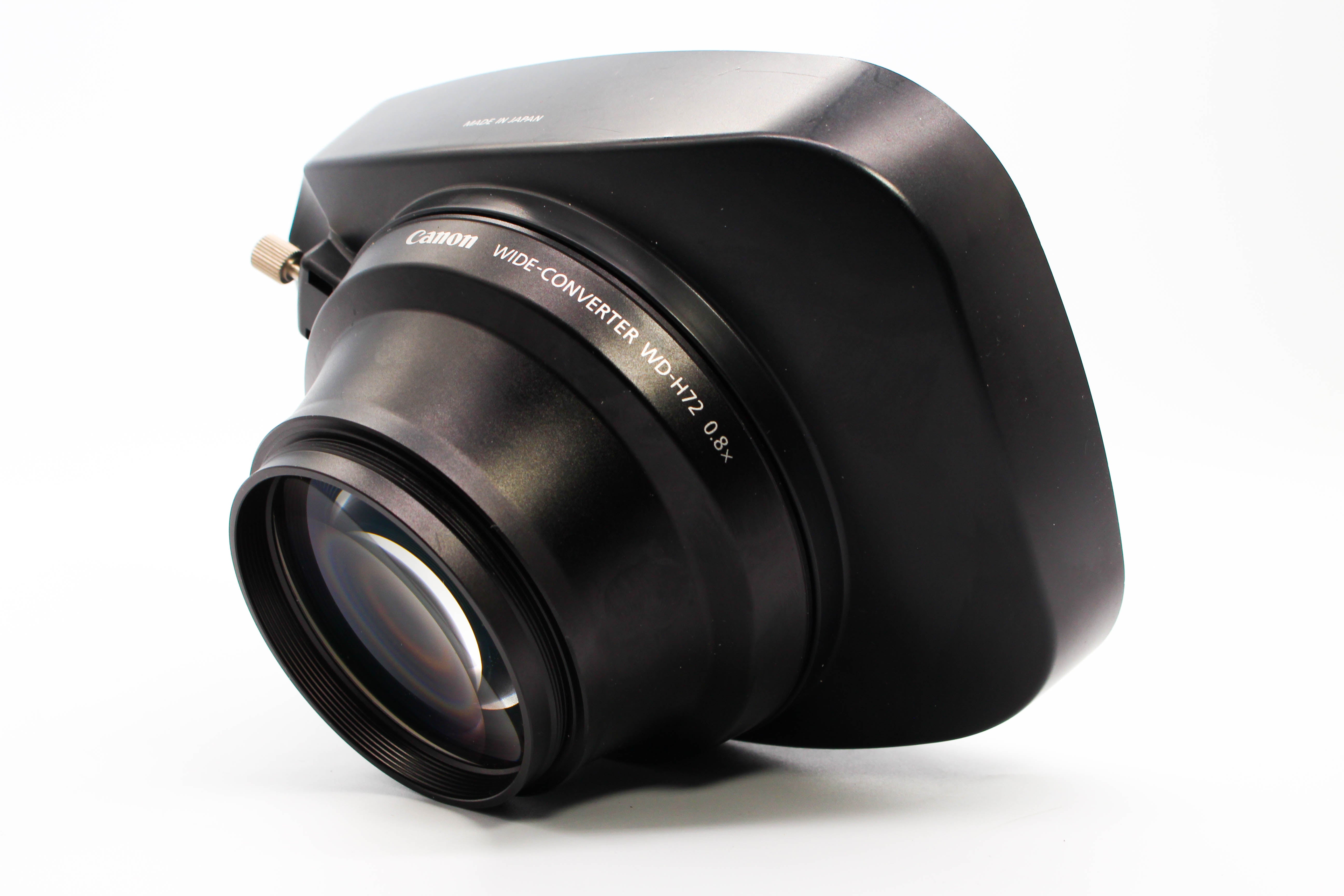 Canon Wide Converter WD-H72 0.8x 72mm Thread Size Screw Mount Wide Angle Lens For Camcorders - Tested Bundle Excellent