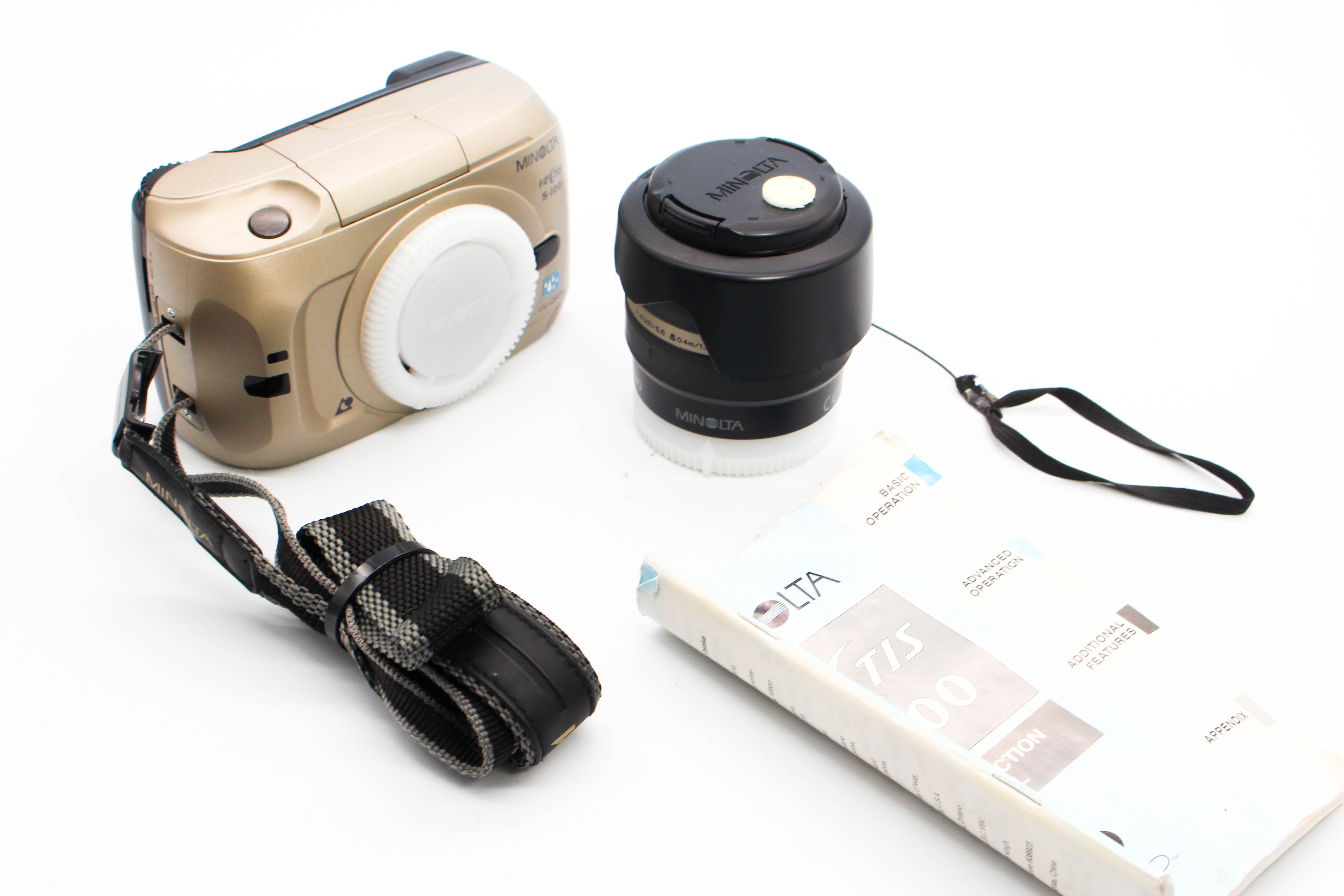 Minolta Vectis S-100 APS Point and Shoot Compact Film Camera With 22-80mm f/4-5.6 Lens - Tested Bundle Excellent