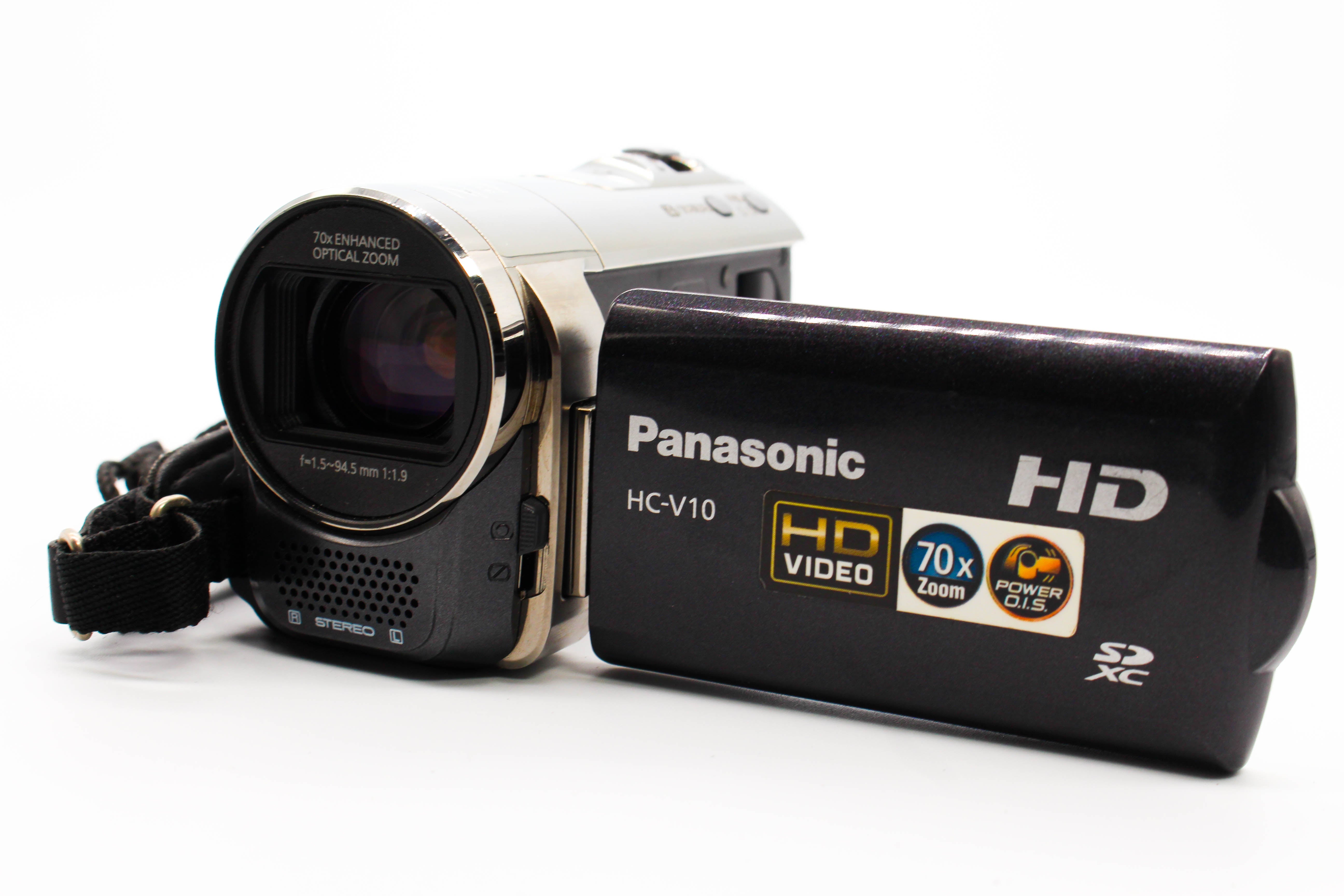 Panasonic HC-V10 HD SD Card Digital Video Camcorder Camera - Tested Bundle Excellent
