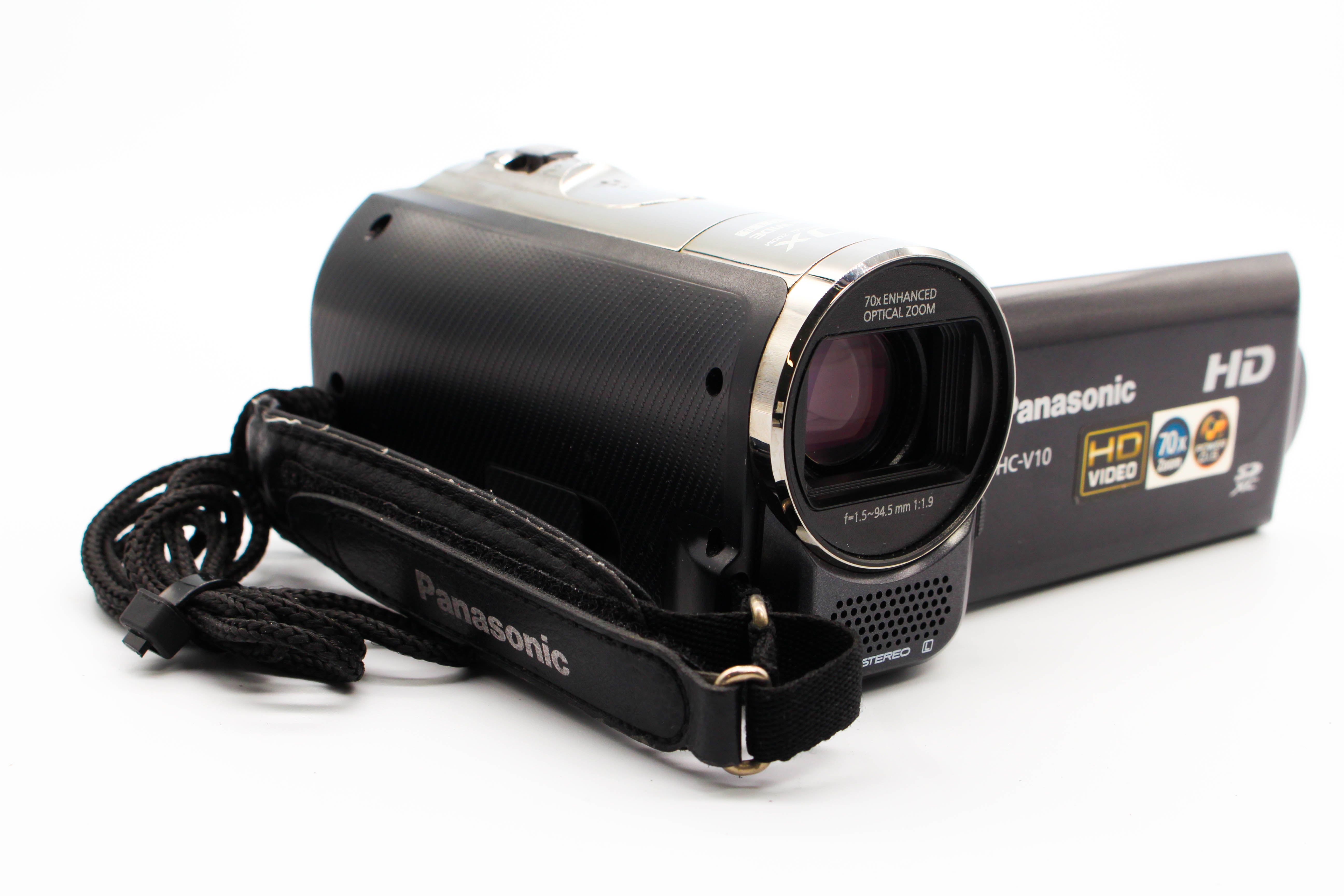 Panasonic HC-V10 HD SD Card Digital Video Camcorder Camera - Tested Bundle Excellent