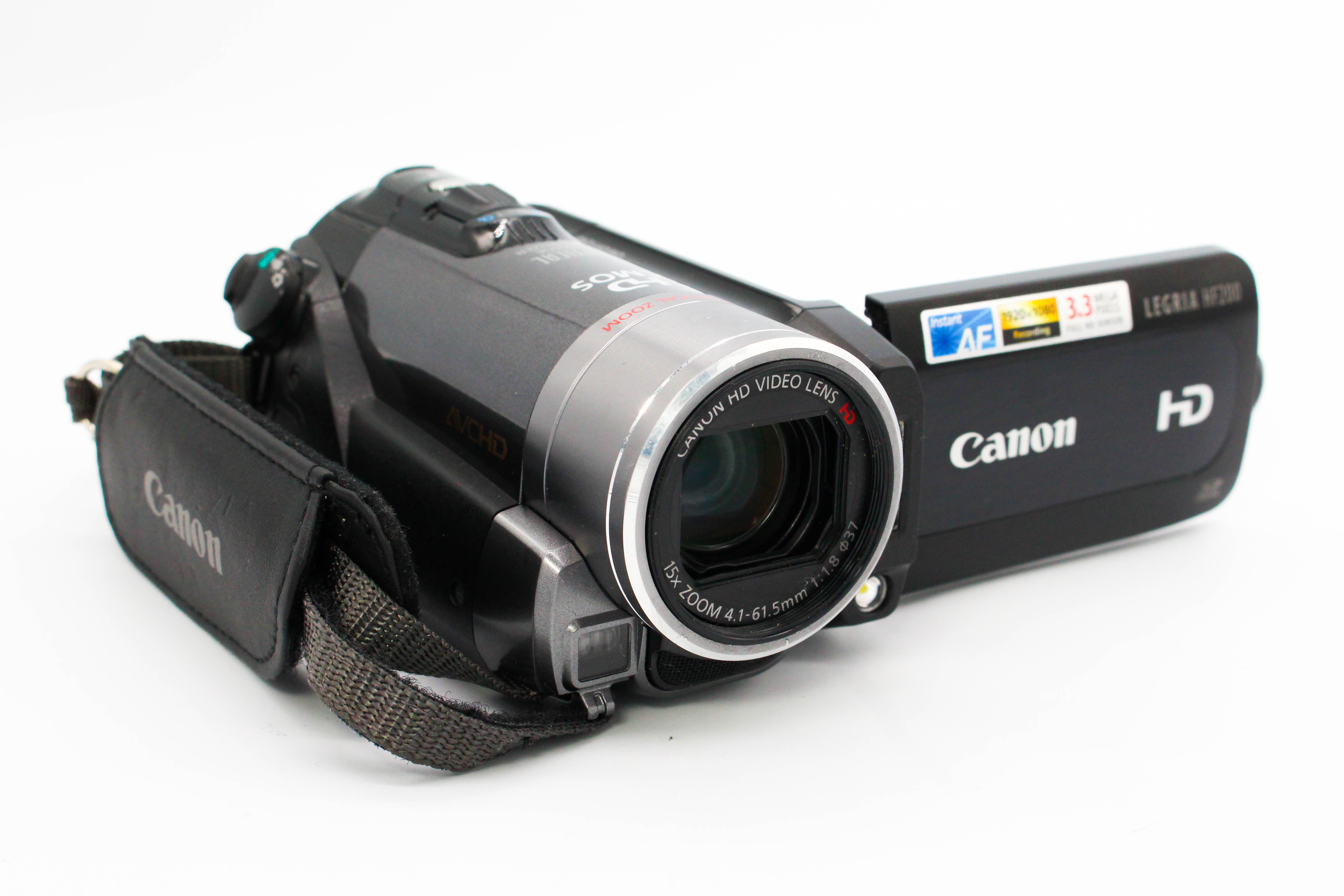 Canon Legria HF200E HD SD Card Digital Video Camera Camcorder - Tested Bundle Excellent