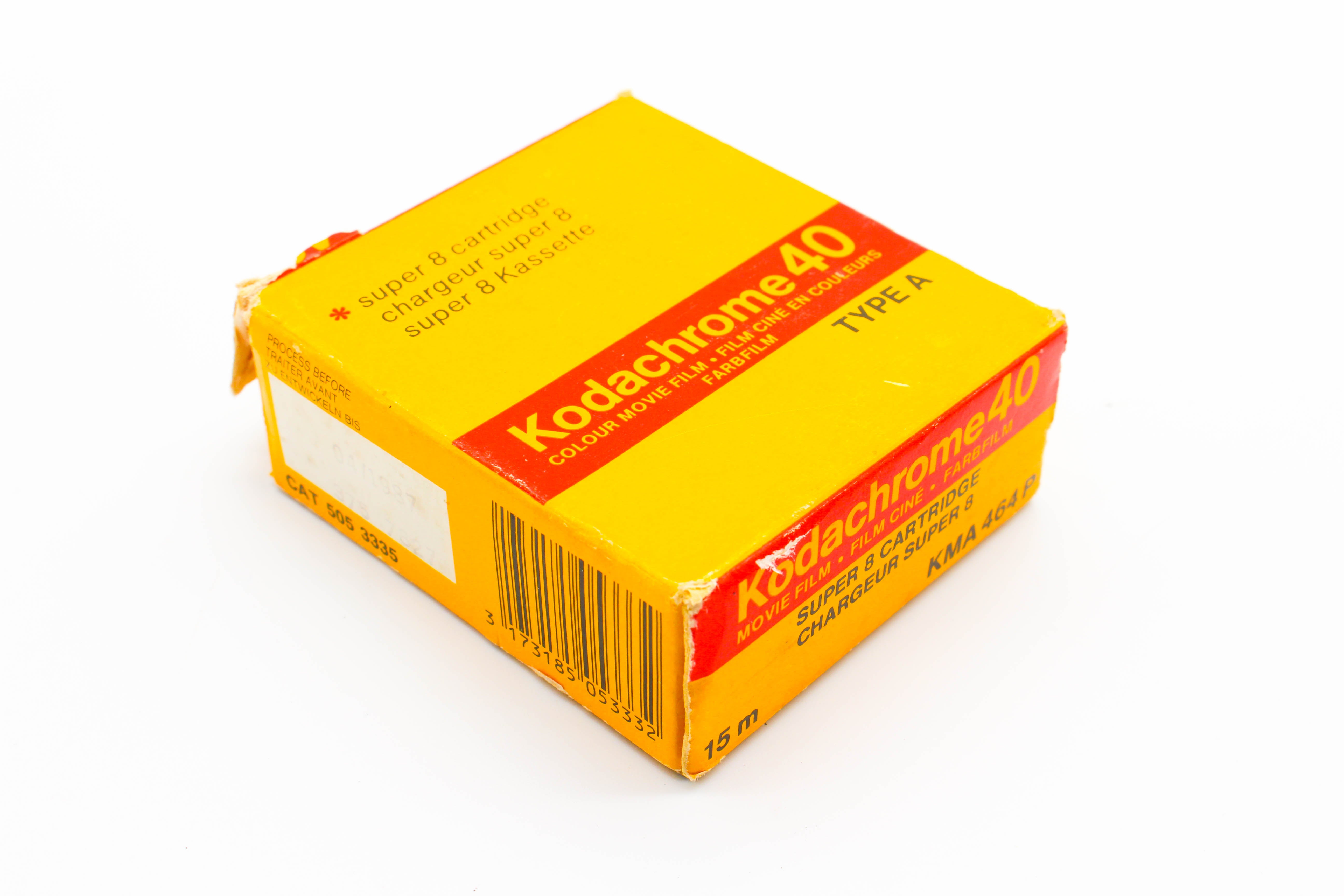 Kodak Kodachrome 40 Super 8 Cartridge Type A Colour Movie Film 50ft 15M KMA464P Expired 1987 - Excellent