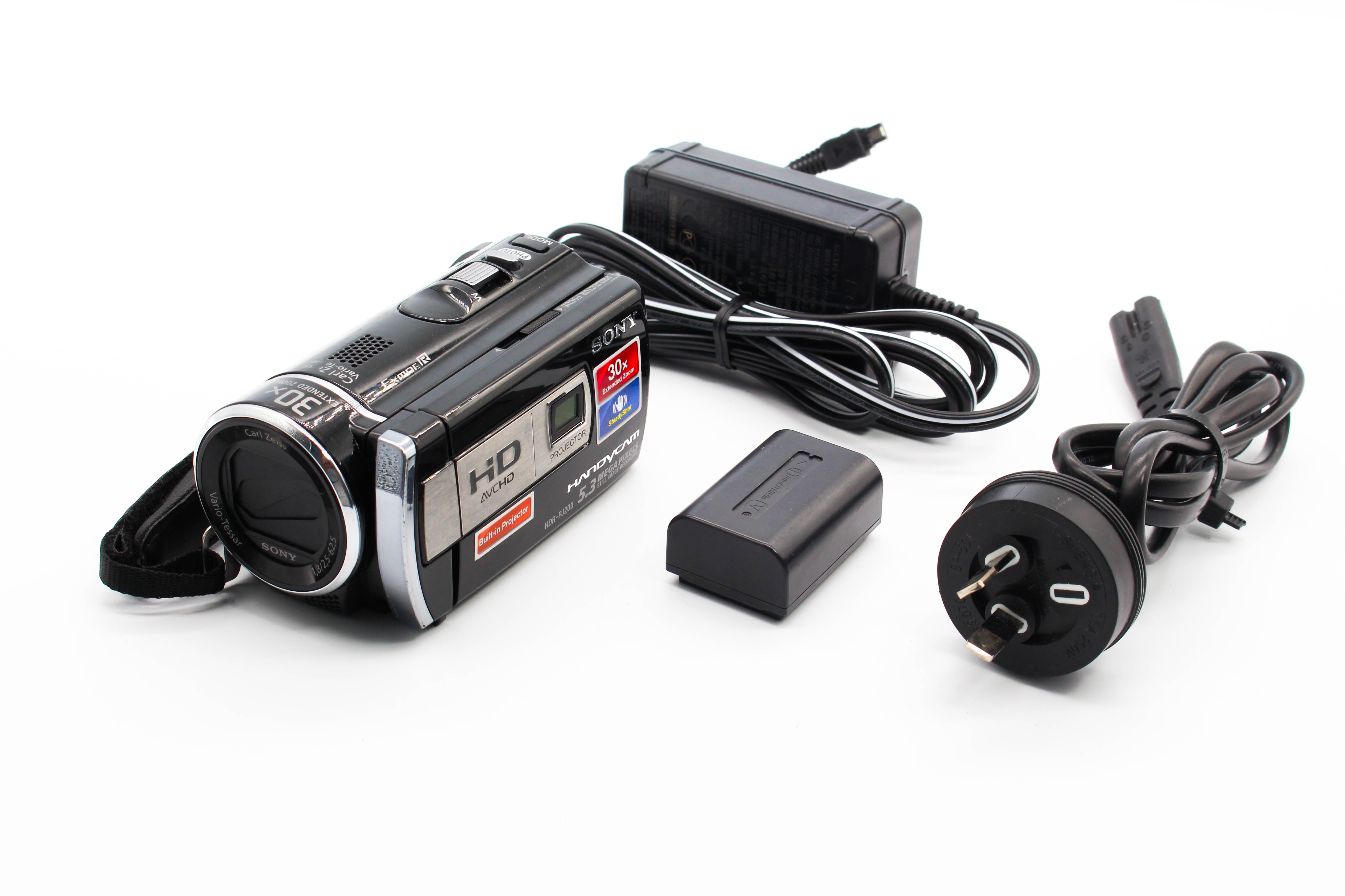 Sony HDR-PJ200E SD Card HD Digital Video Handycam Camcorder Camera - Tested Bundle