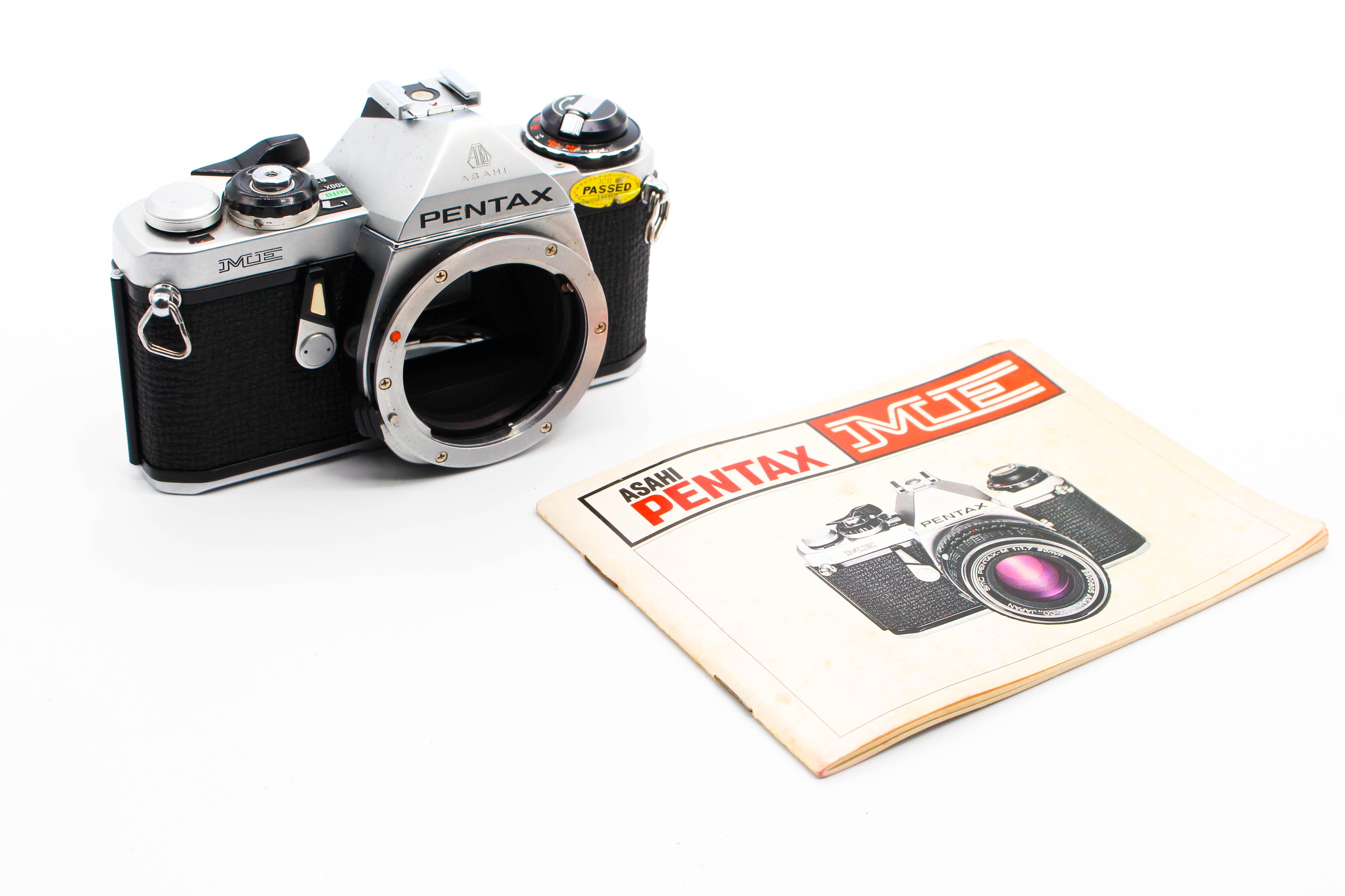 Pentax ME SLR 35mm Film Camera Silver Body Only - Tested Bundle Good