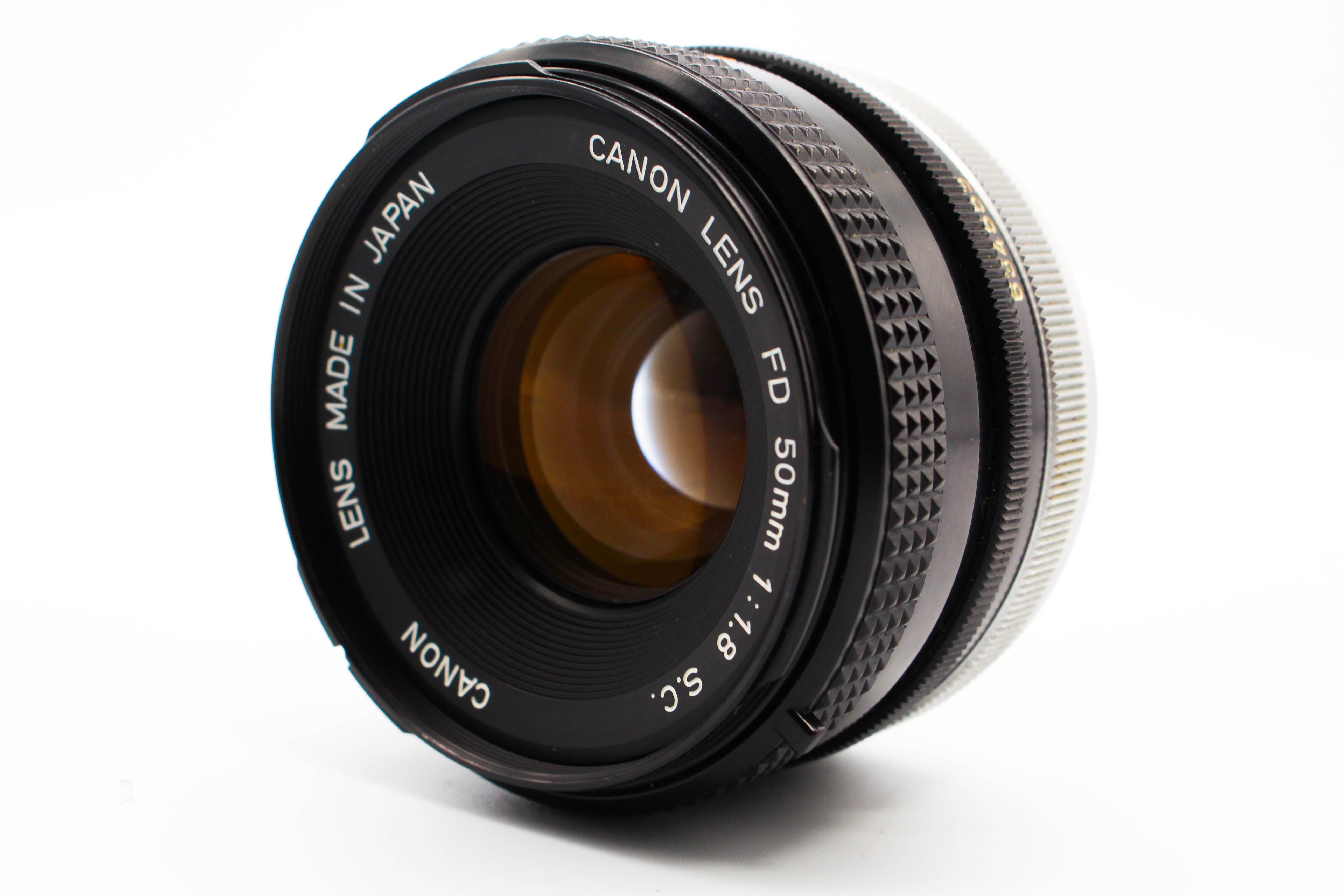 Canon 50mm f/1.8 FD Mount SLR Film Camera Lens Black - Tested Excellent
