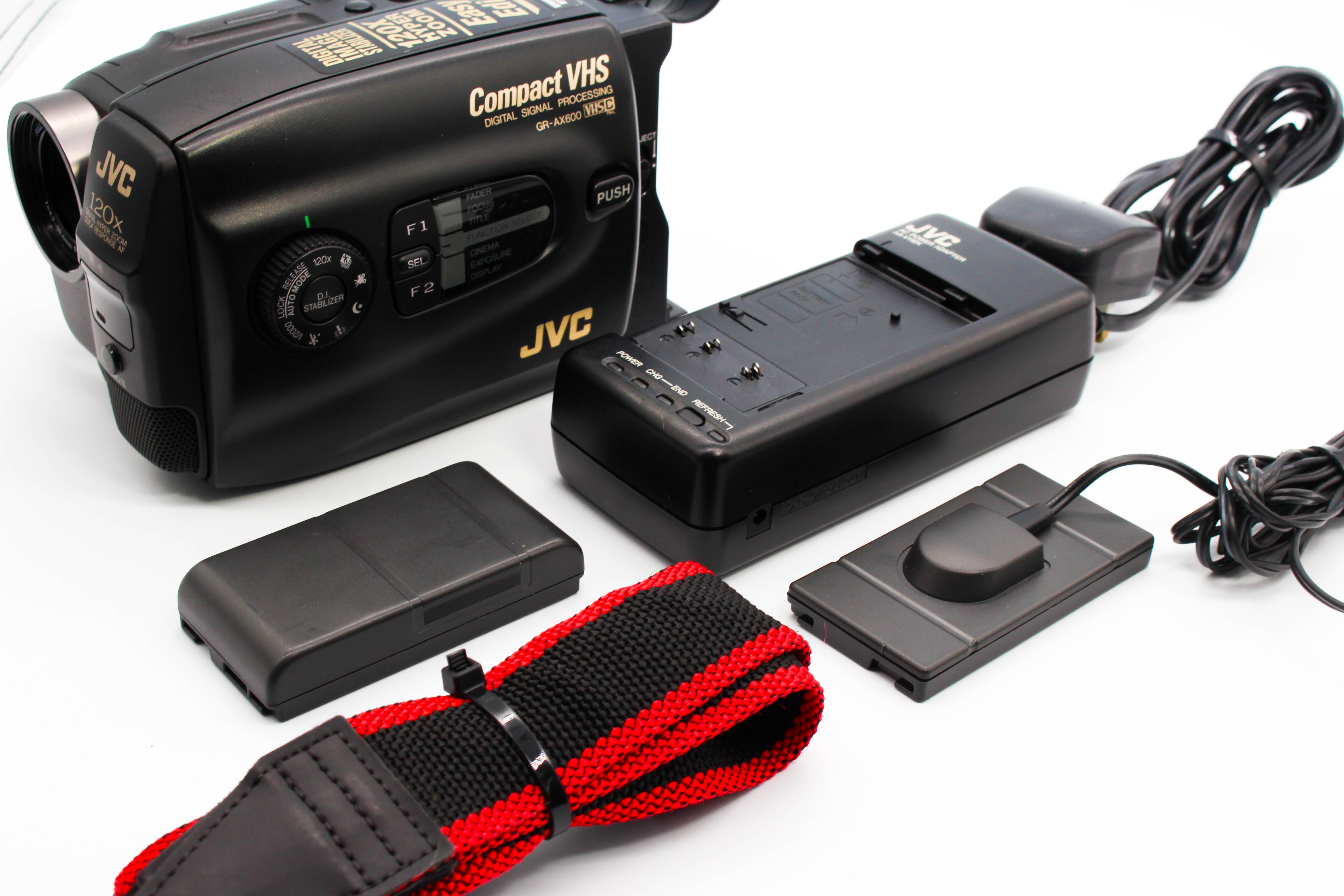 JVC GR-AX600E VHS-C Video Handycam Camcorder Camera - Tested Bundle Excellent