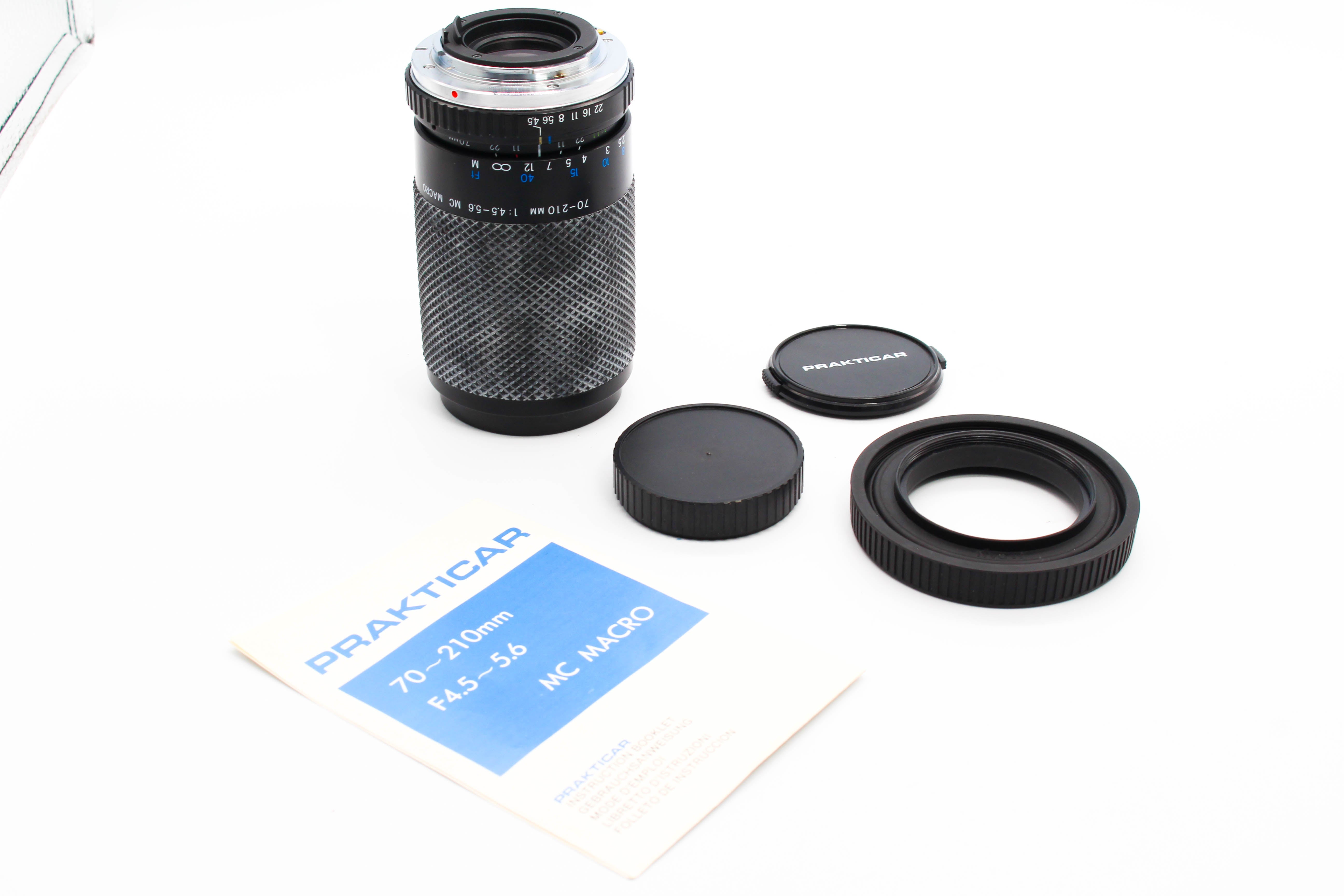 Prakticar 70-210mm f/4.5-5.6 PB Mount Auto-Zoom Macro Lens - Tested Good