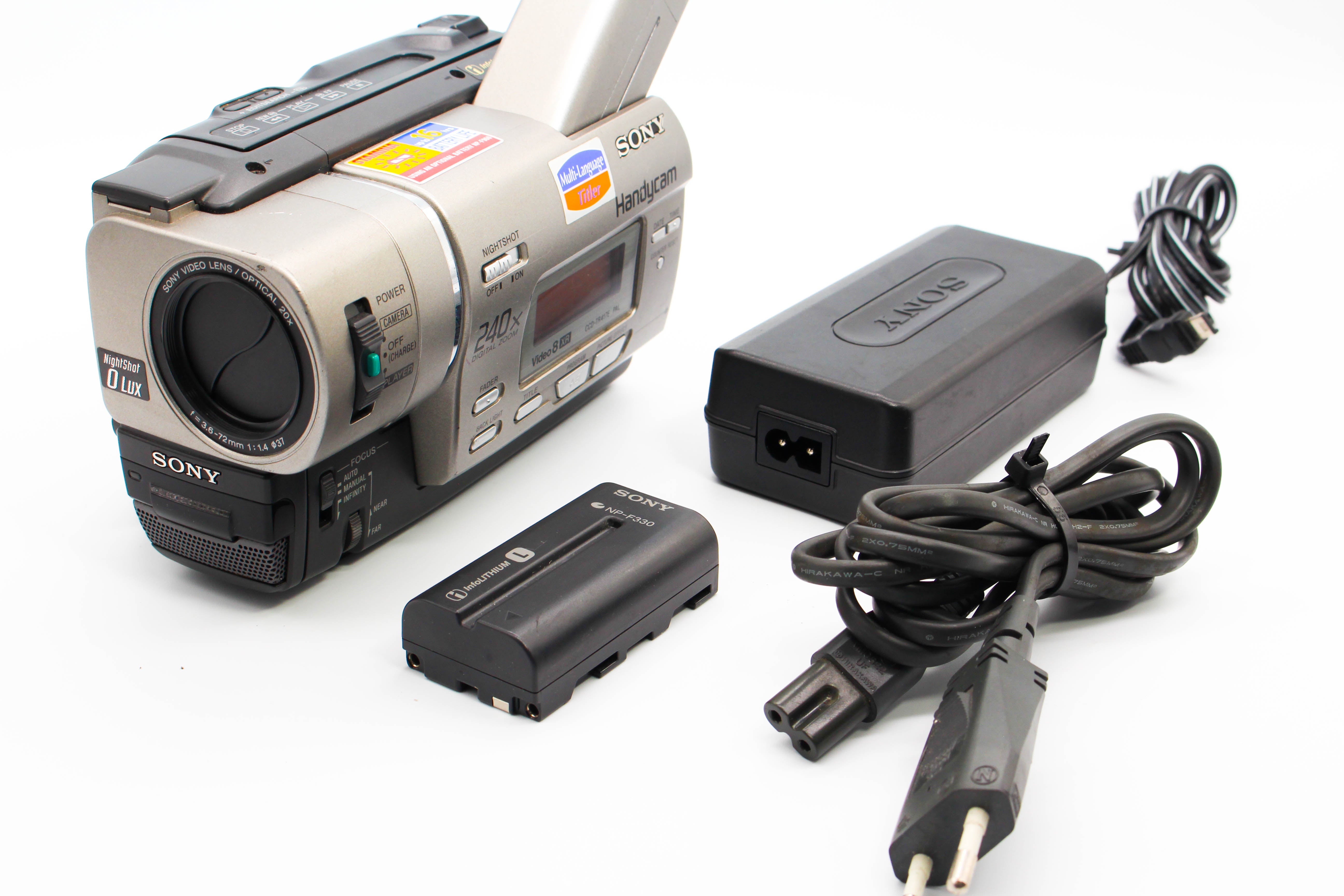 Sony CCD-TRV417E Video8 8mm XR Analog Video Handycam Camcorder Camera (Read) - Tested Bundle