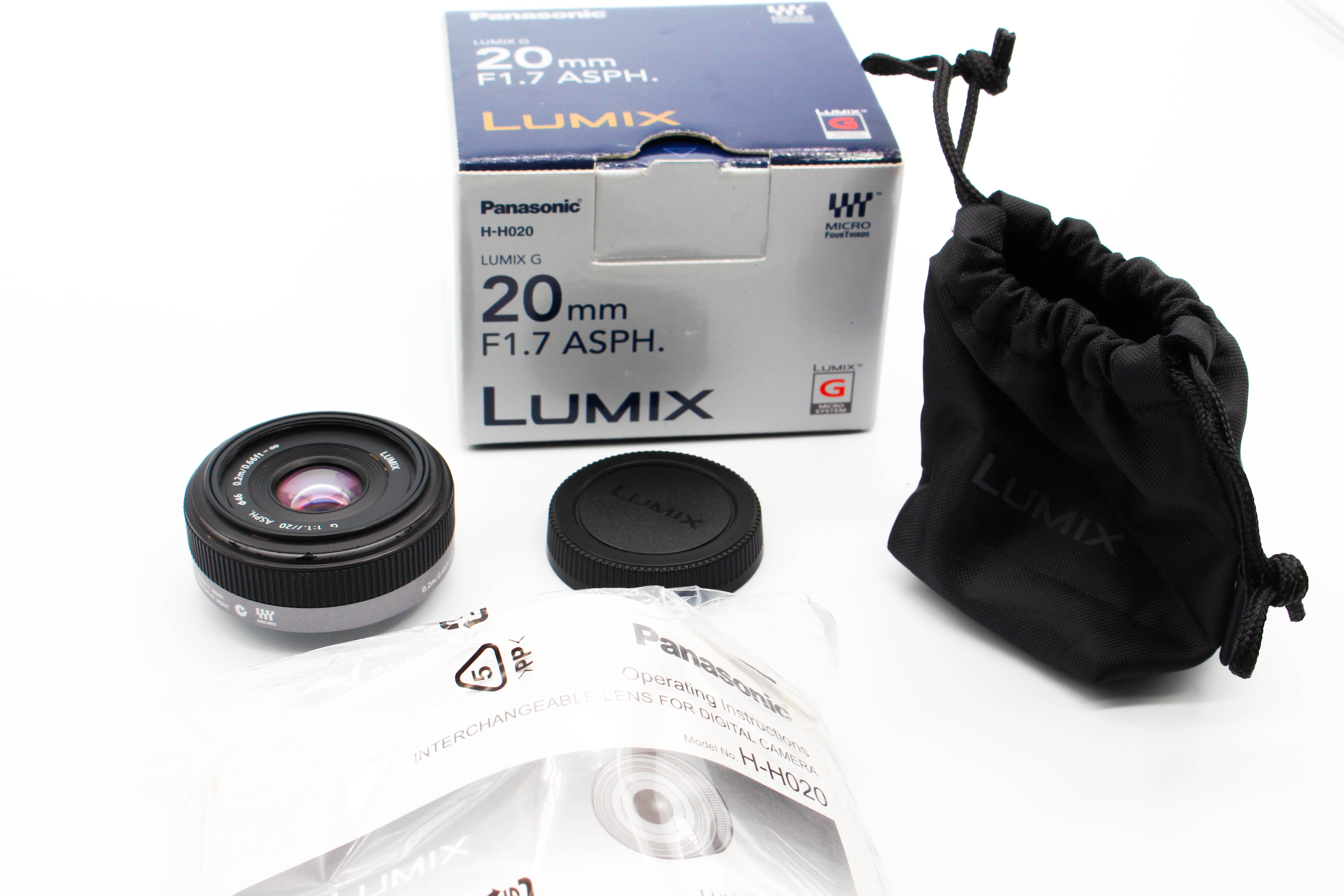 Panasonic Lumix G H-H020 20mm F/1.7 Micro Four Thirds ASPH. Prime Lens - Tested Good