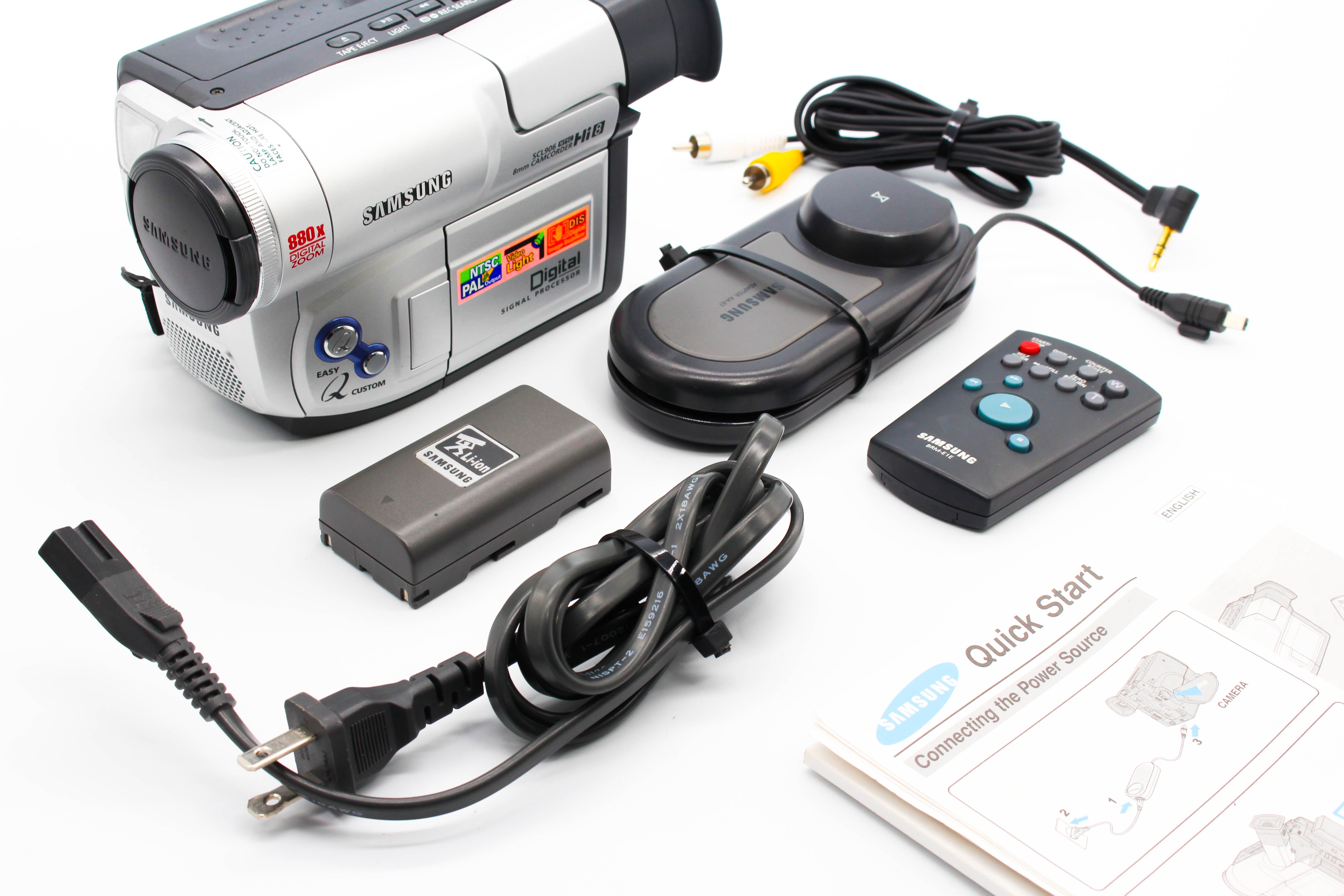 Samsung SCL906 NTSC Hi8 8mm Handycam Camera Analog Video Camcorder - Tested Bundle Excellent