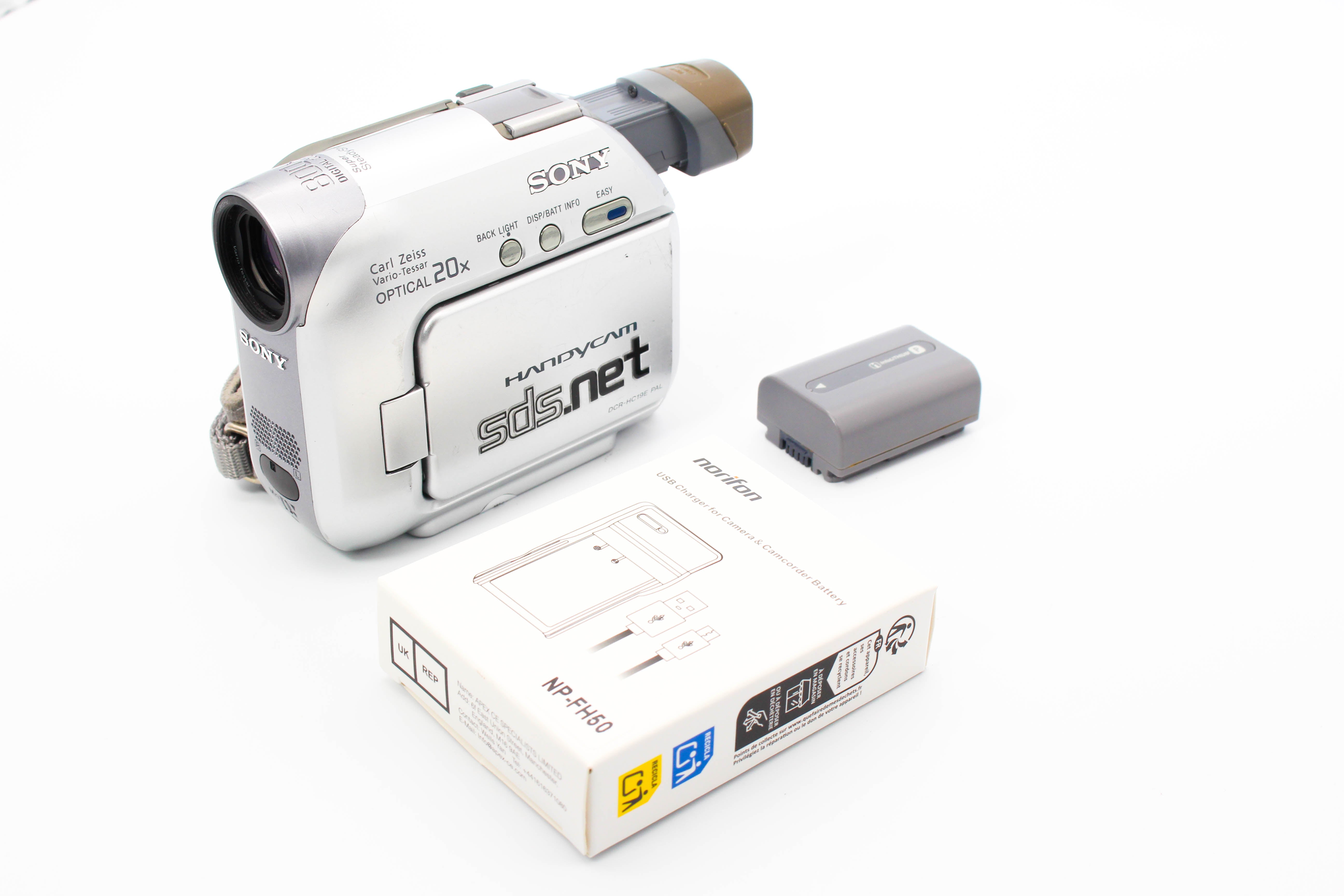 Sony DCR-HC19E MiniDV Handycam Digital Video Camera Camcorder - Tested Bundle