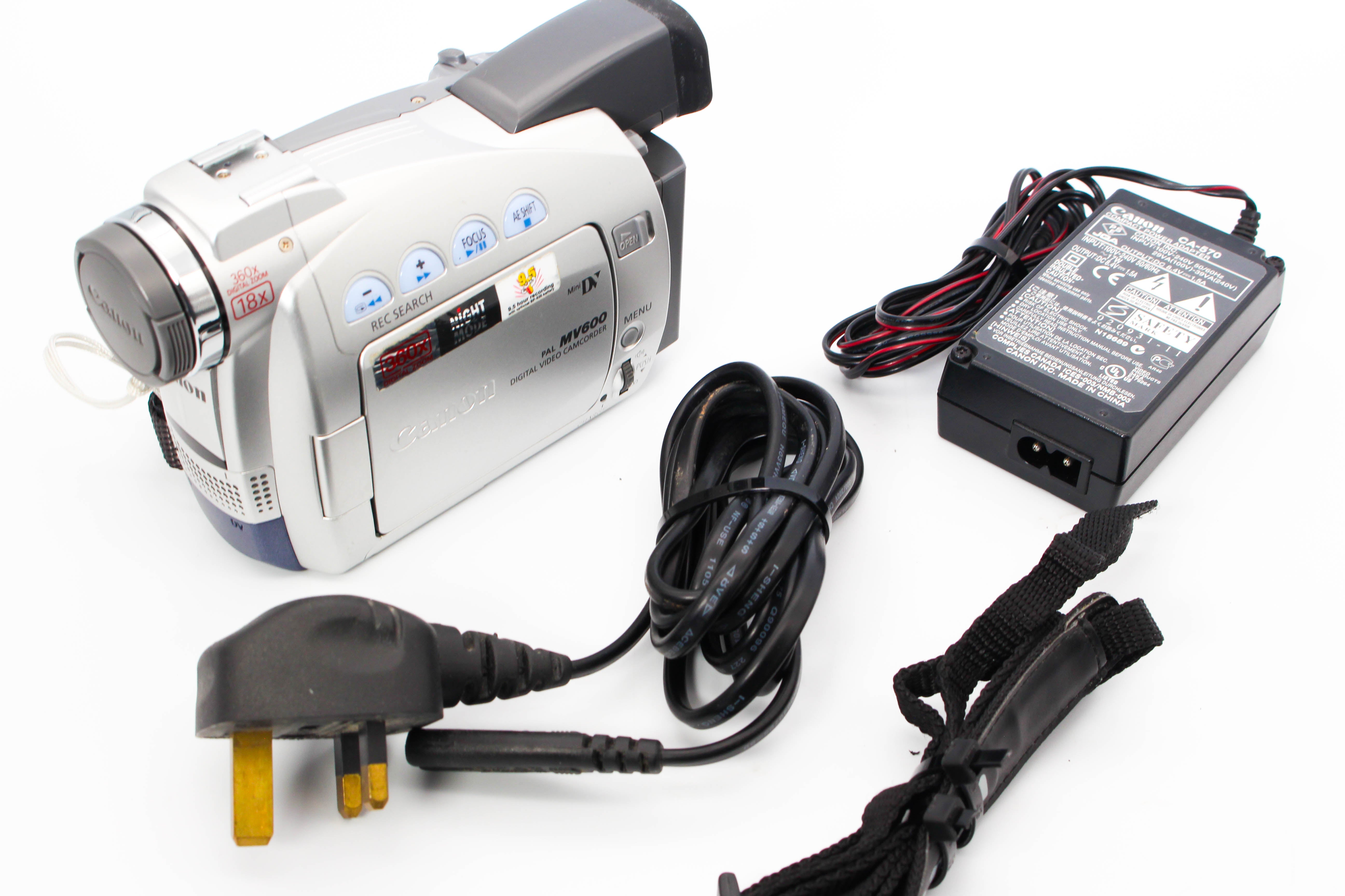 Canon DM-MV600E MiniDV Handycam Digital Video Camera Camcorder - Tested Bundle Good