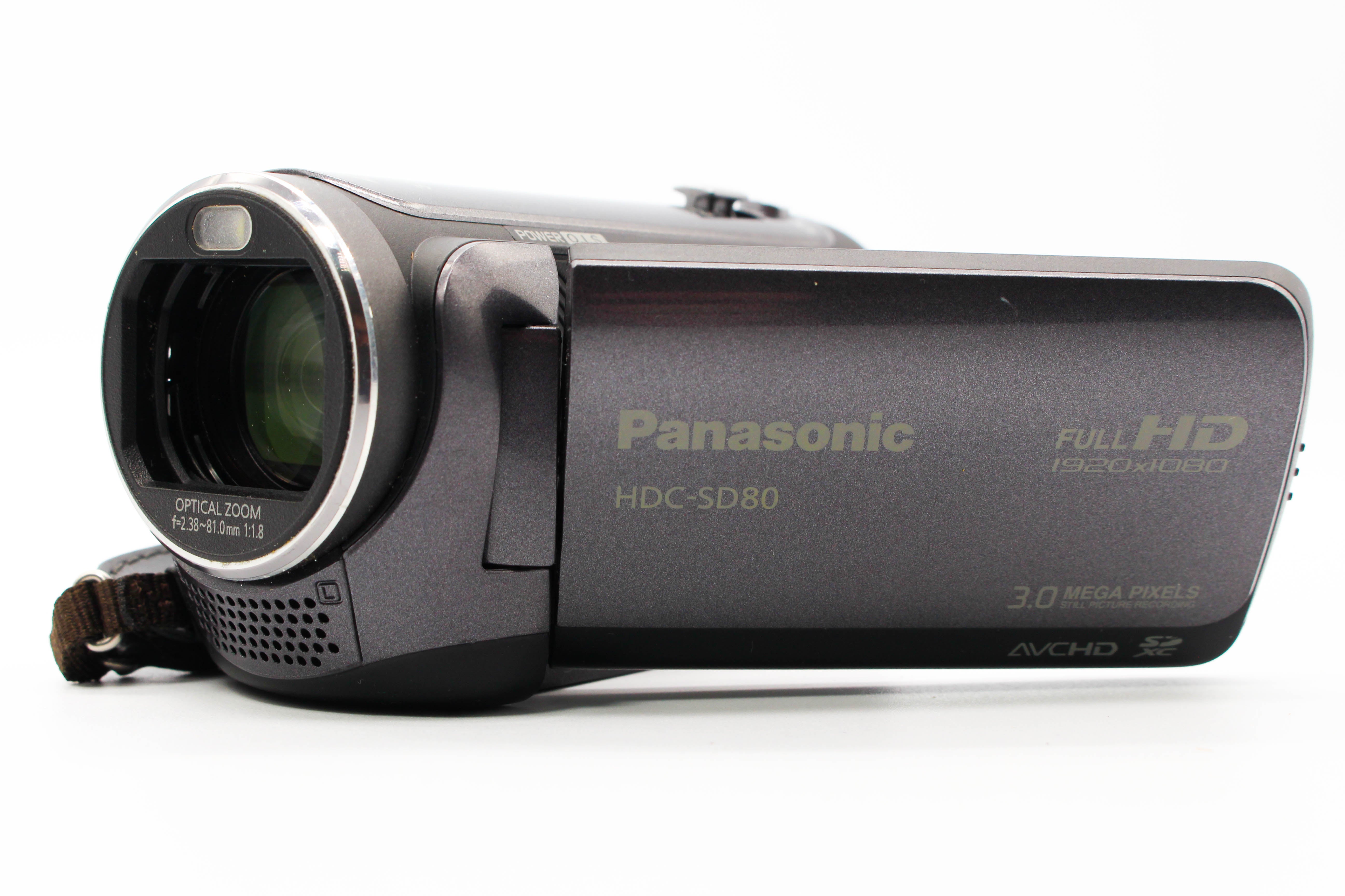 Panasonic HDC-SD80 HD Digital Video Camera Camcorder - Tested Bundle Good
