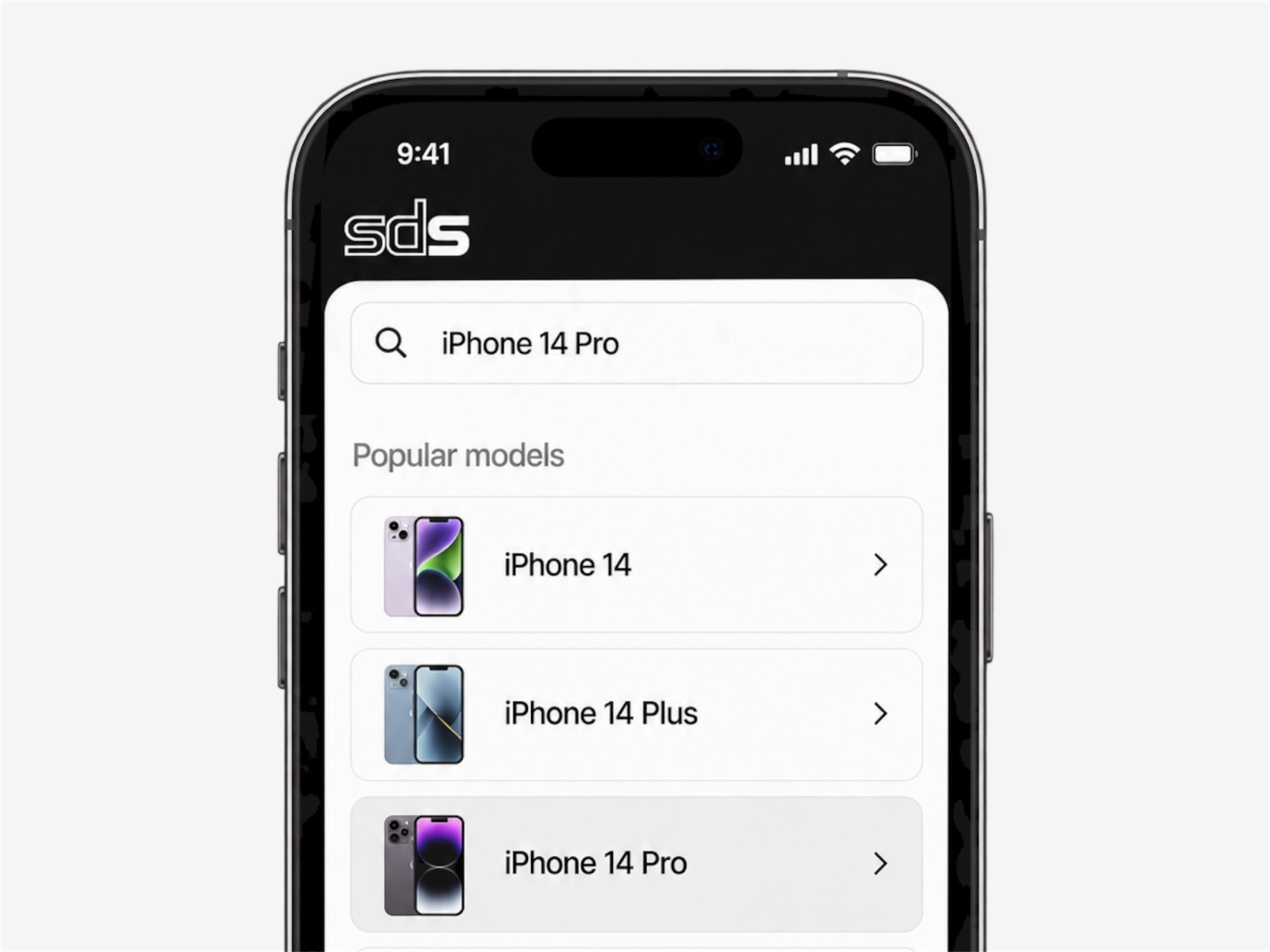 Search for your device on SDS