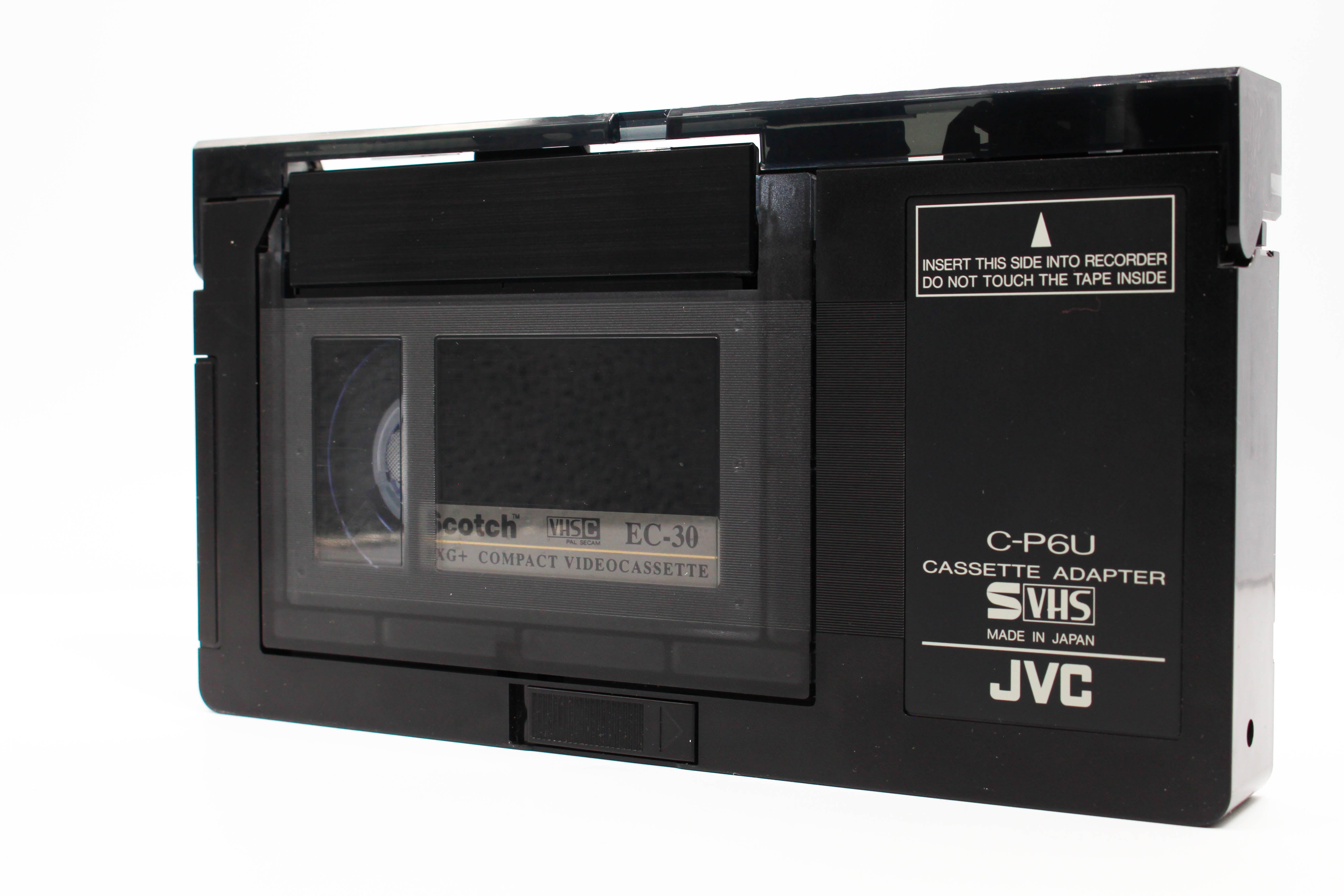JVC C-P6U Compact VHS-C to Full Size S VHS Tape Cassette Adapter - Untested
