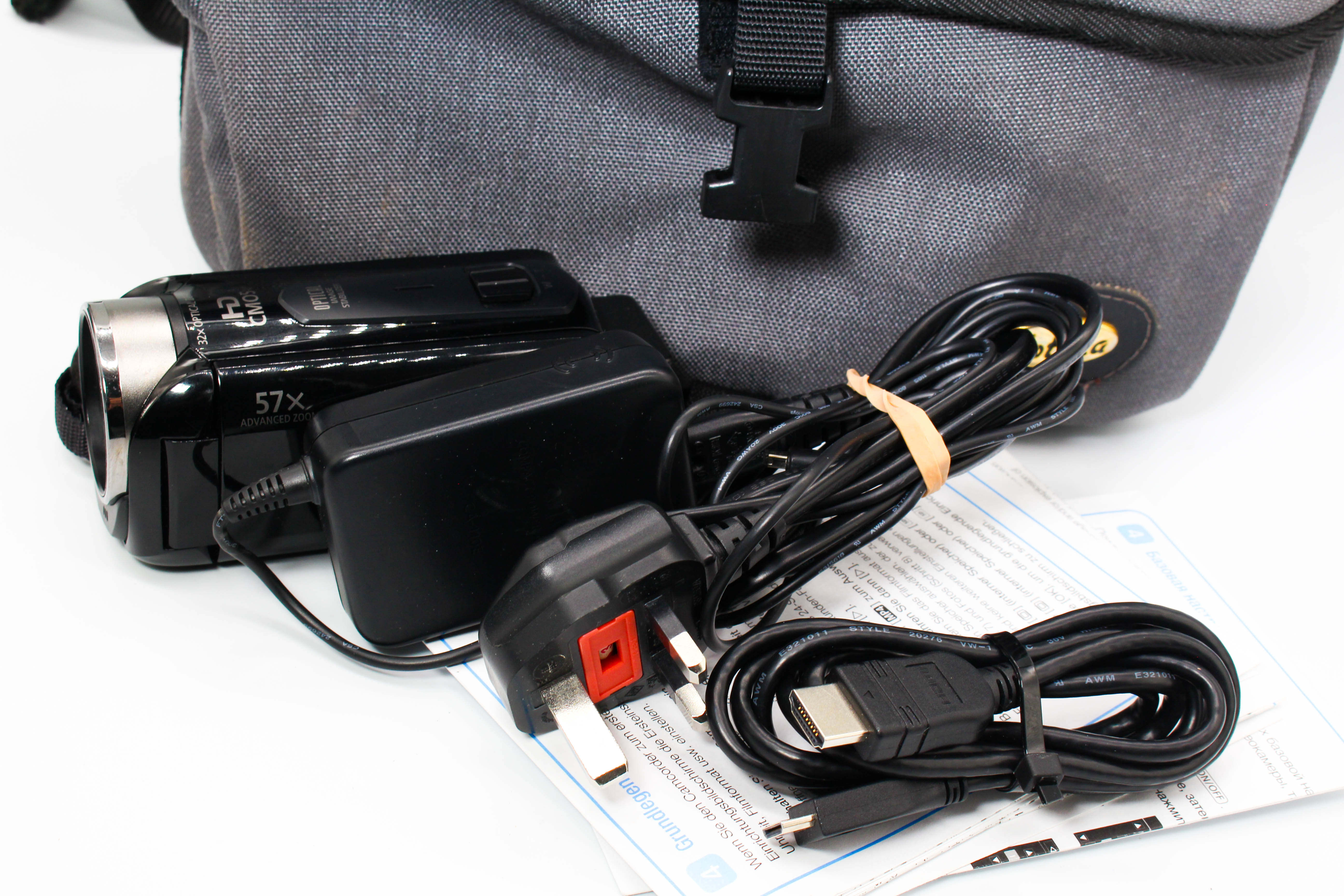 Canon Legria HF R56 HD SD Card Digital Video Camera Camcorder - Tested Bundle Excellent