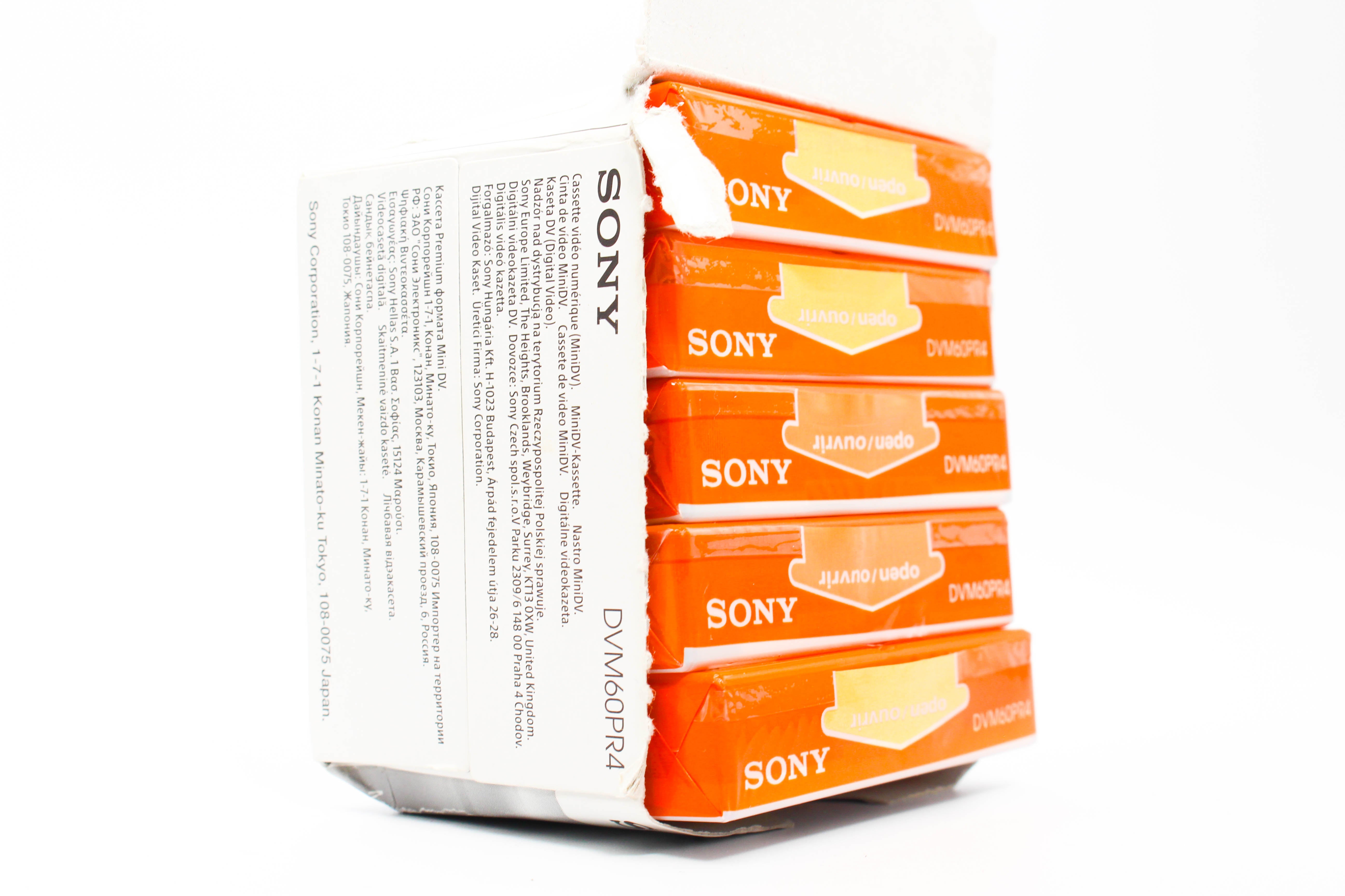 Sony 5DVM60PR MiniDV Premium Digital Video Cassette Tape 5 Pack - Brand New