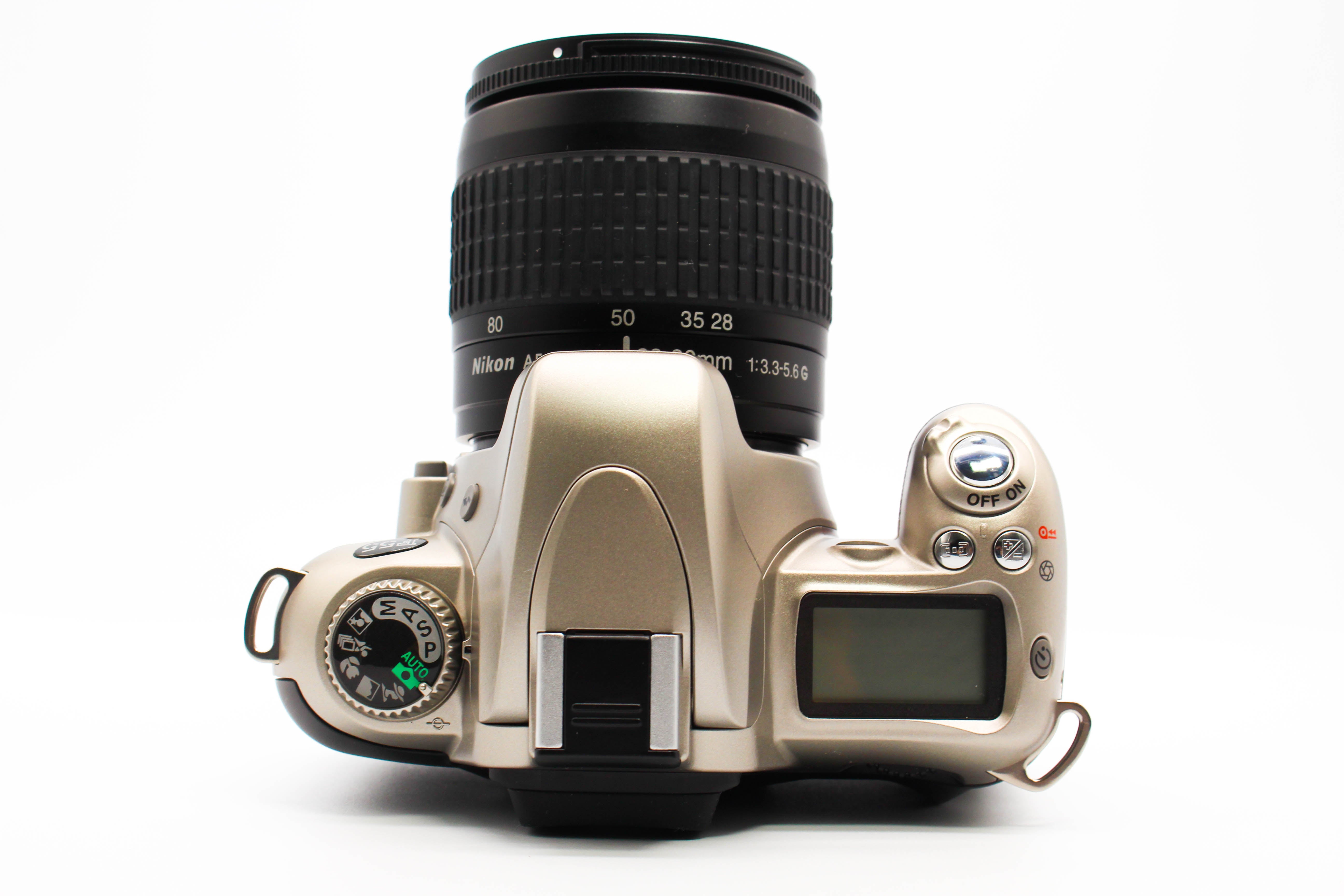 Nikon F55 35mm Film SLR Camera With Nikon 28-80mm Lens - Tested Bundle Good